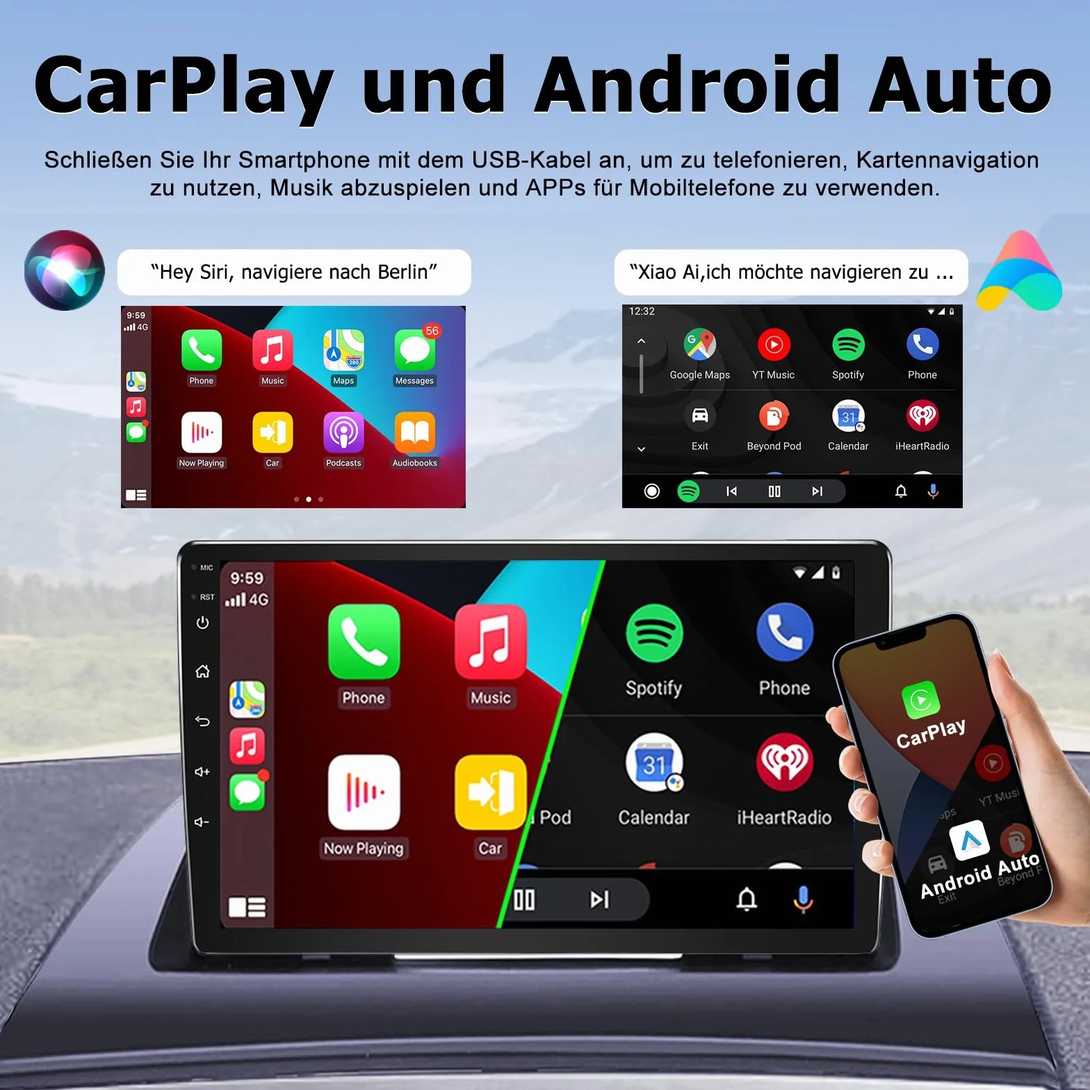 Radio samochodowe Android 4+64 GB do BMW X3 E83 2004-2012, ekran 9 cali, podwójne Din, nawigacja Carplay, bezprzewodowe, HiFi, FM, DSP, WiFi, Bluetooth, USB + kamera