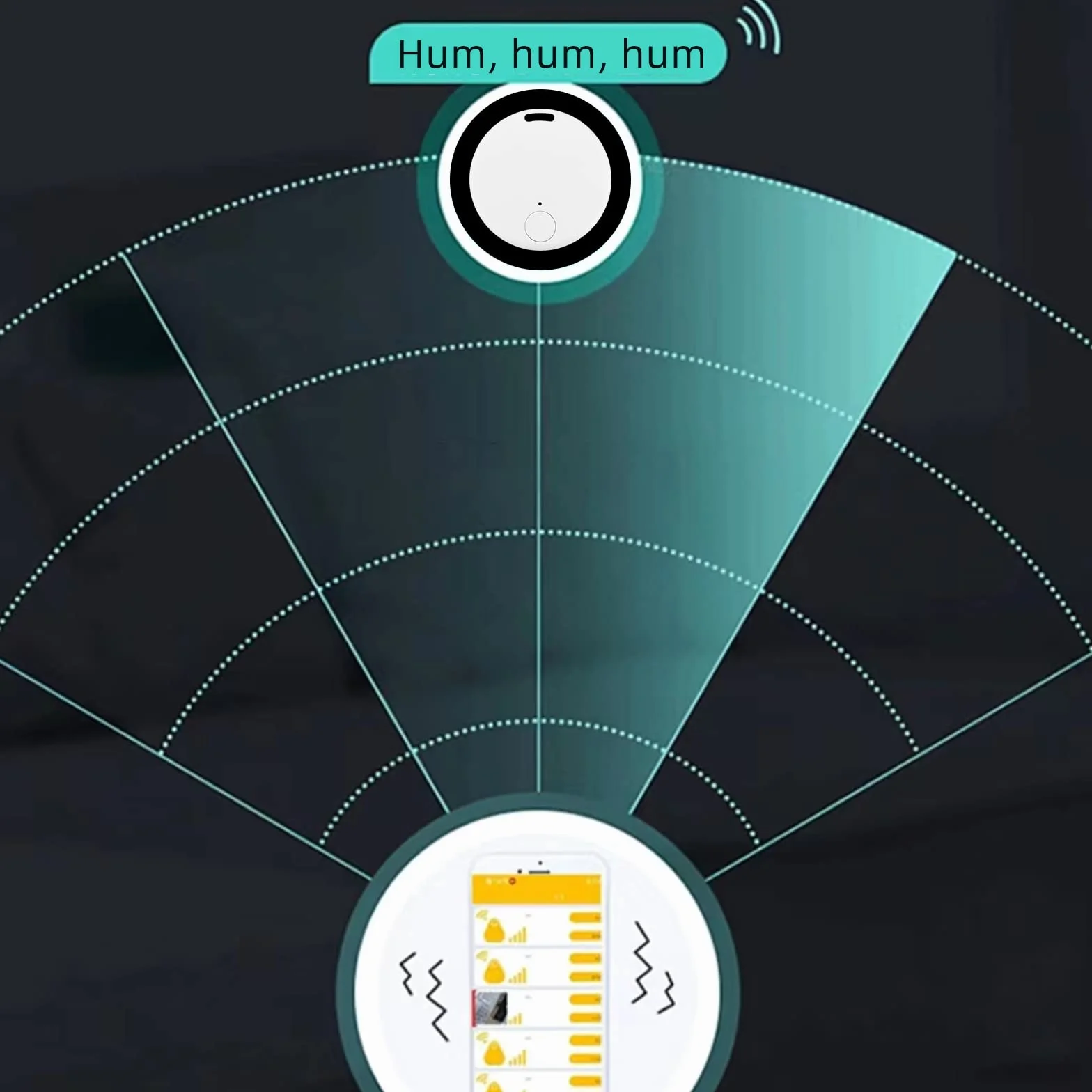 Lokalizator kluczy Bluetooth dwukierunkowy Anti-Lost Key Finder czarny