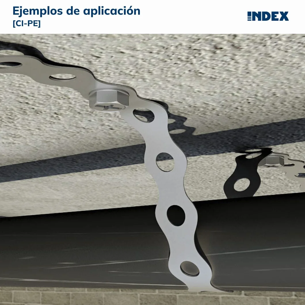 Index Fixing Systems Ci-pe – paski z dziurkami krzywe (ocynkowane), CIPE1208