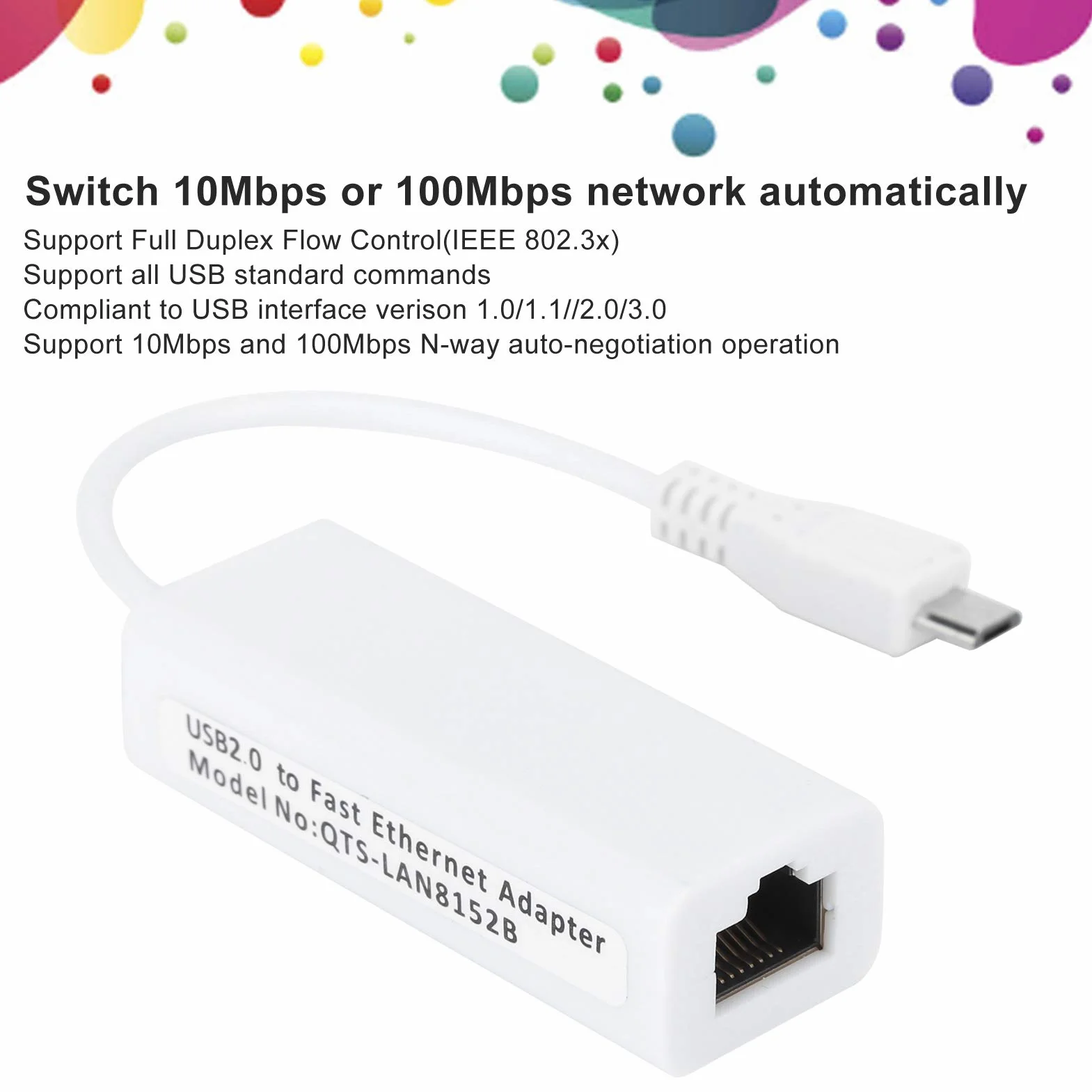 Adapter Ethernet USB 2.0 Micro USB na RJ45 dla Zero 1.3