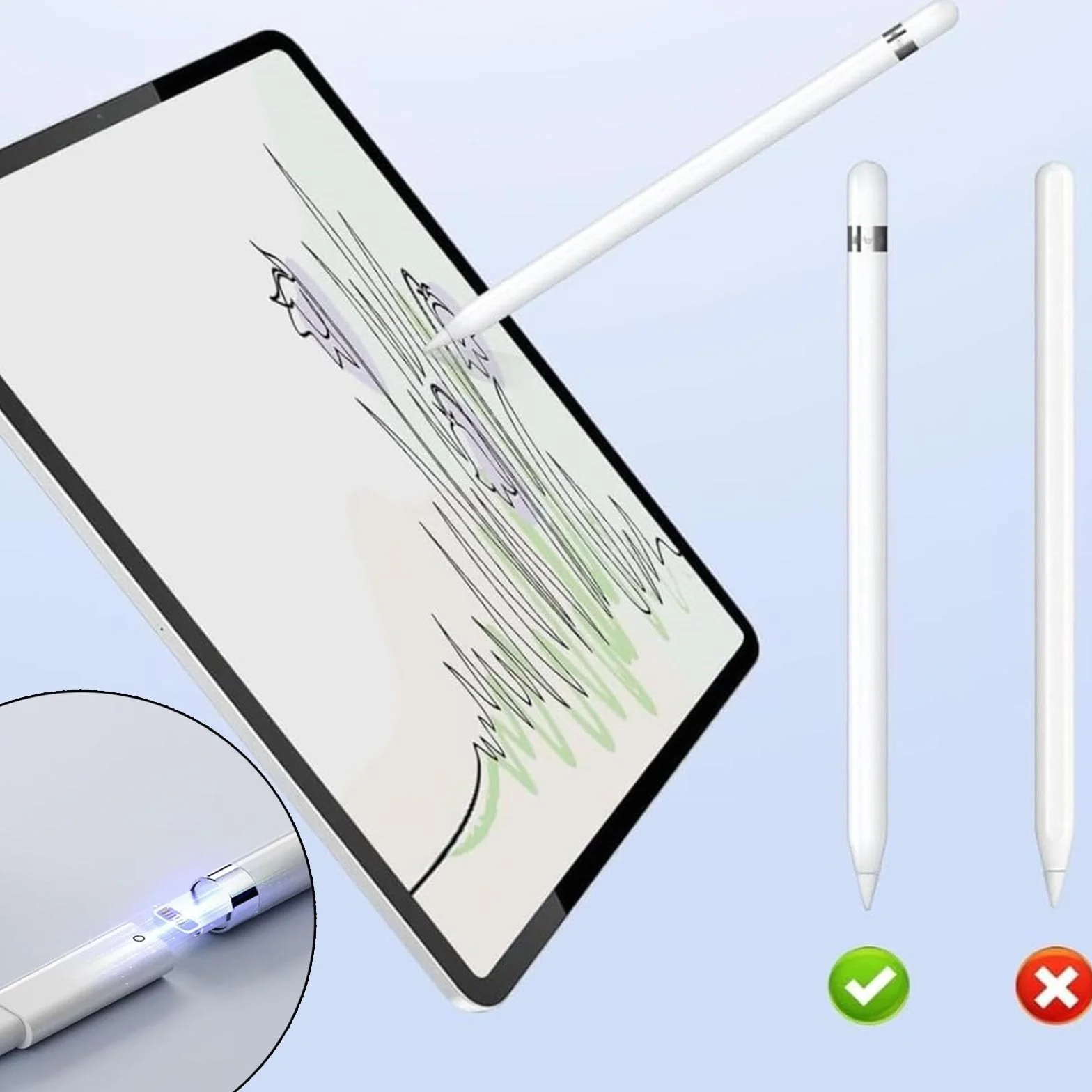 LEZED Adapter do Apple Pencil 1. generacji USB-C ładujący biały