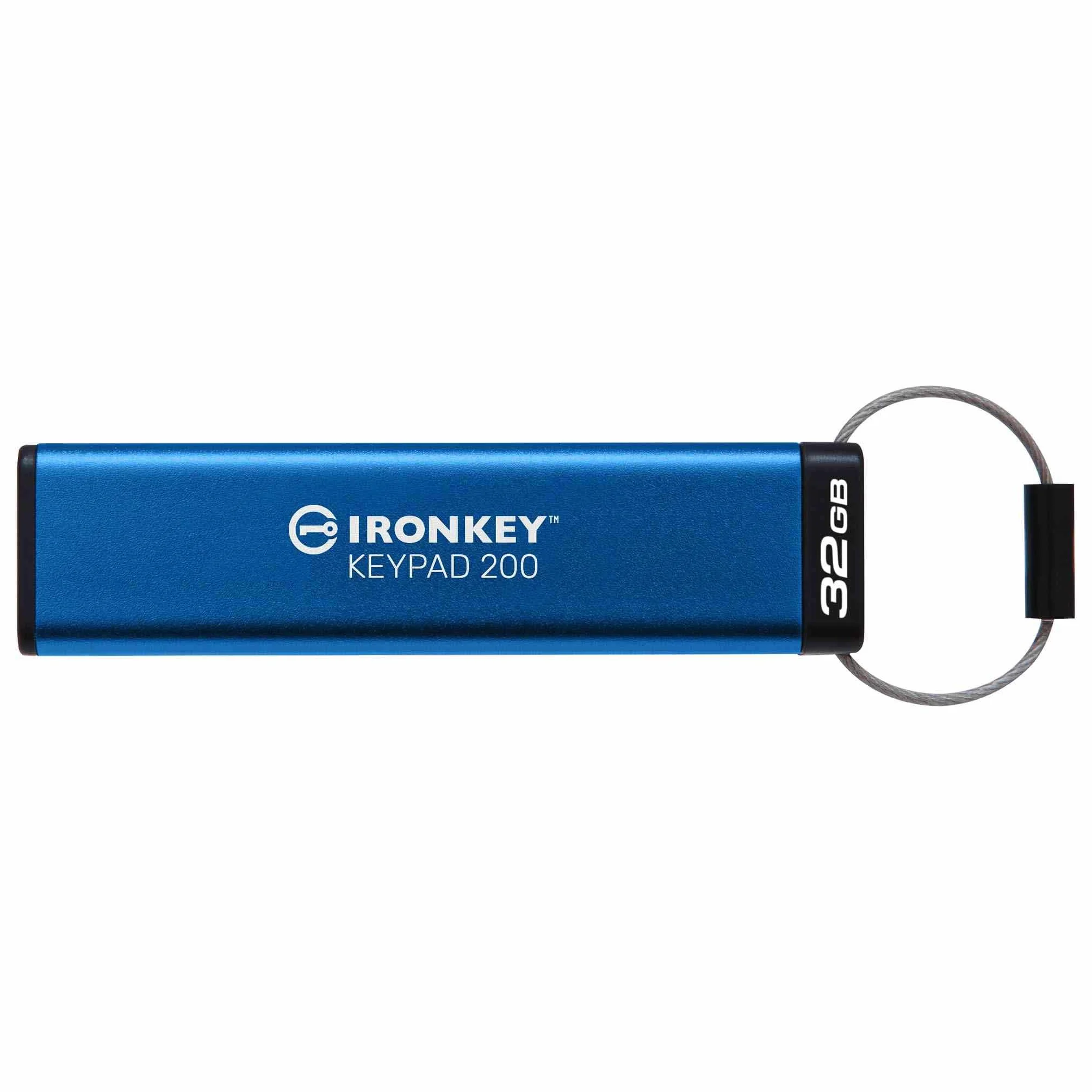 Kingston Klawiatura IronKey 200 typu A szyfrowana sprzętowo pamięć flash USB FIPS 140-3 poziom 3 (w toku) z 256-bitowym szyfrowaniem sprzętowym XTS-AES - IKKP200/32GB