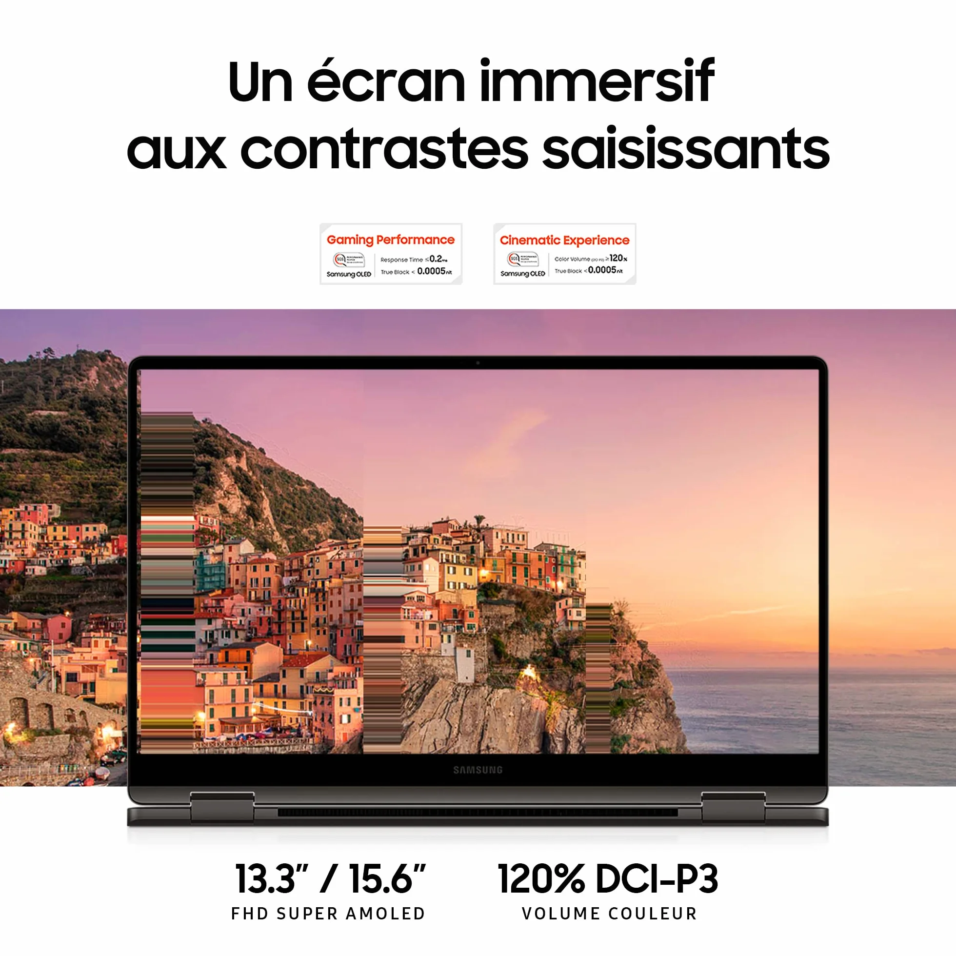 Samsung Galaxy Book3 360 NP750QFG-KB1FR Laptop, Intel Core i7, 16 GB RAM, 512 GB SSD, Intel Xe Graphics, Windows 11 Home, AZERTY, Szary, 15,6''