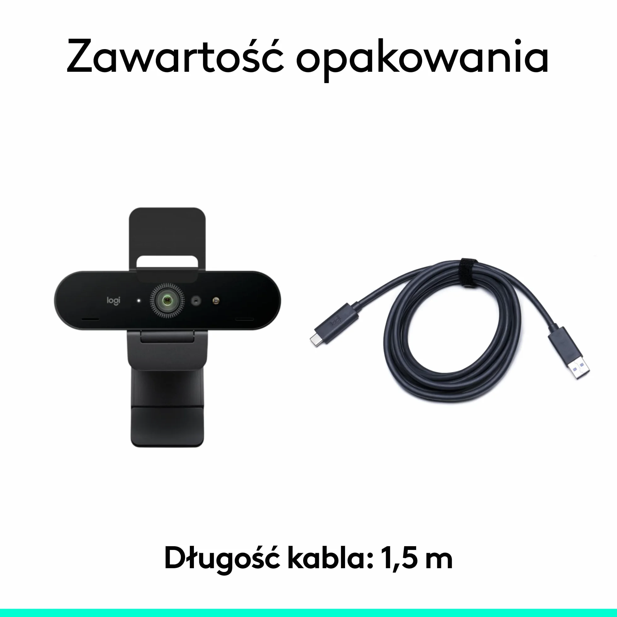 Logitech Brio 4K kamera internetowa z mikrofonem i redukcją szumów, automatyczna korekcja światła HD, do Teams Zoom Meet PC Mac