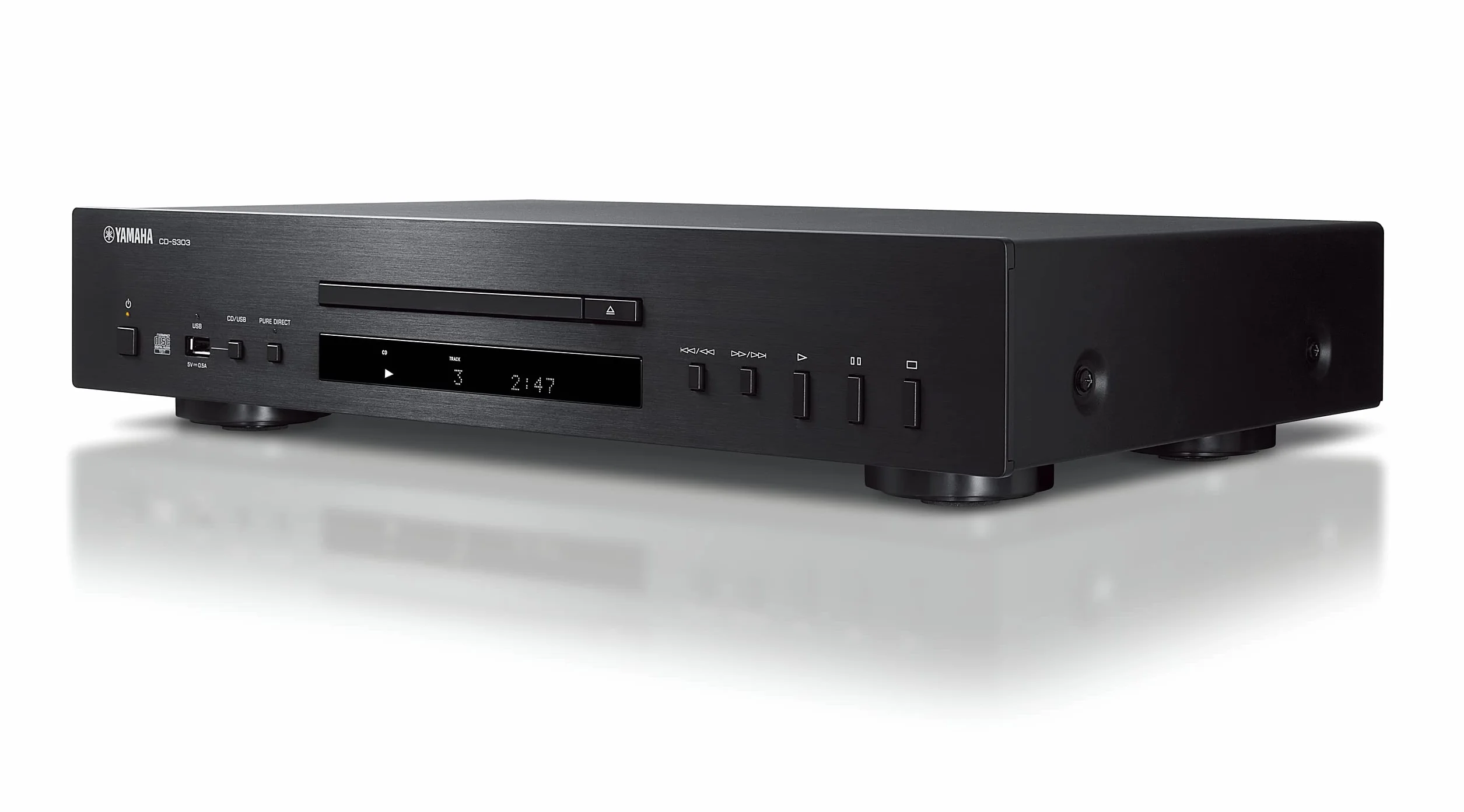 Yamaha CD-S303 odtwarzacz CD 192 kHz/24-bit DAC Pure Direct USB High Res czarny