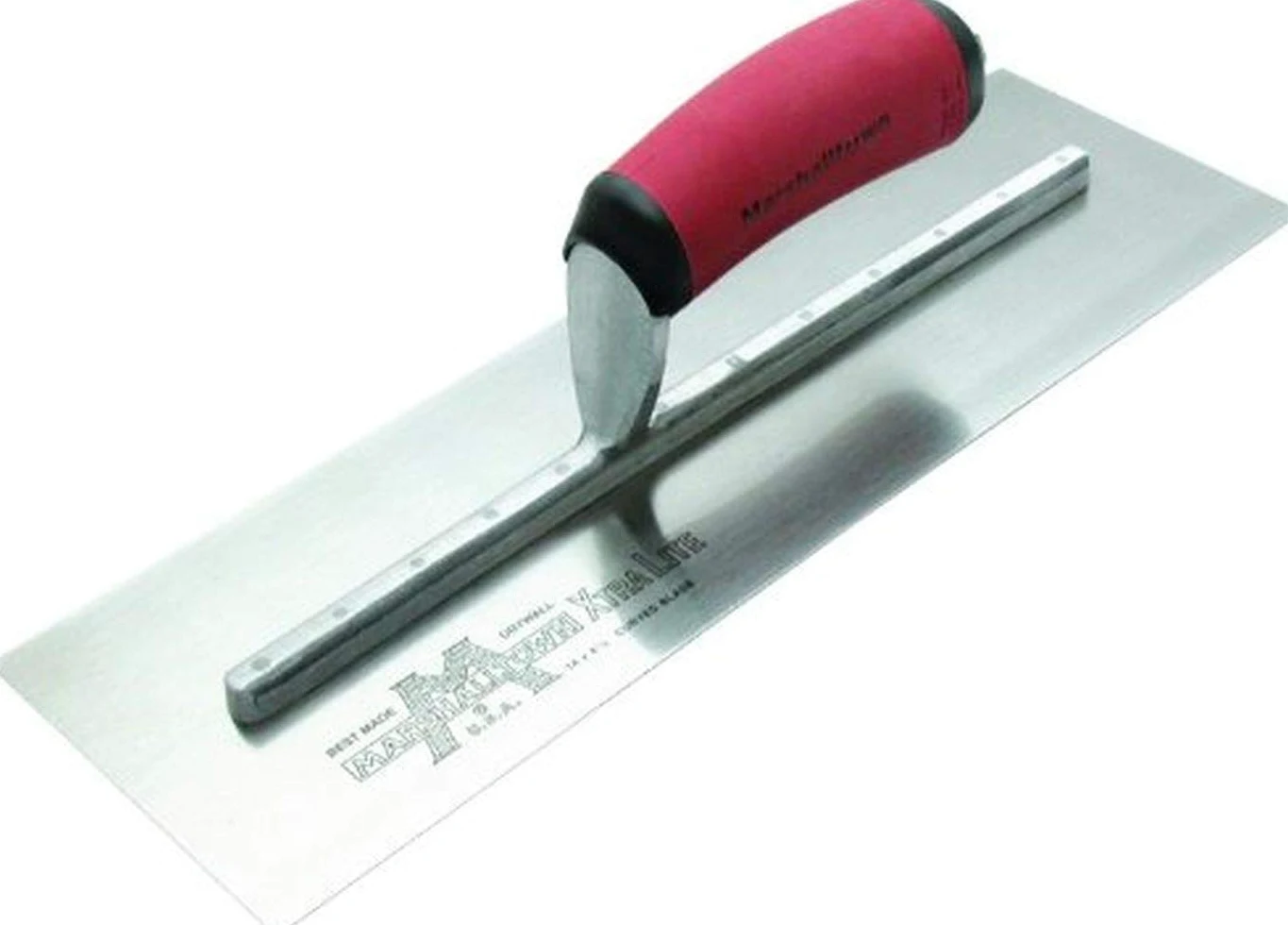 Paca do suchej zabudowy Marshalltown, zakrzywiony uchwyt Durasoft, stal nierdzewna, wymiary: 356x114 mm
