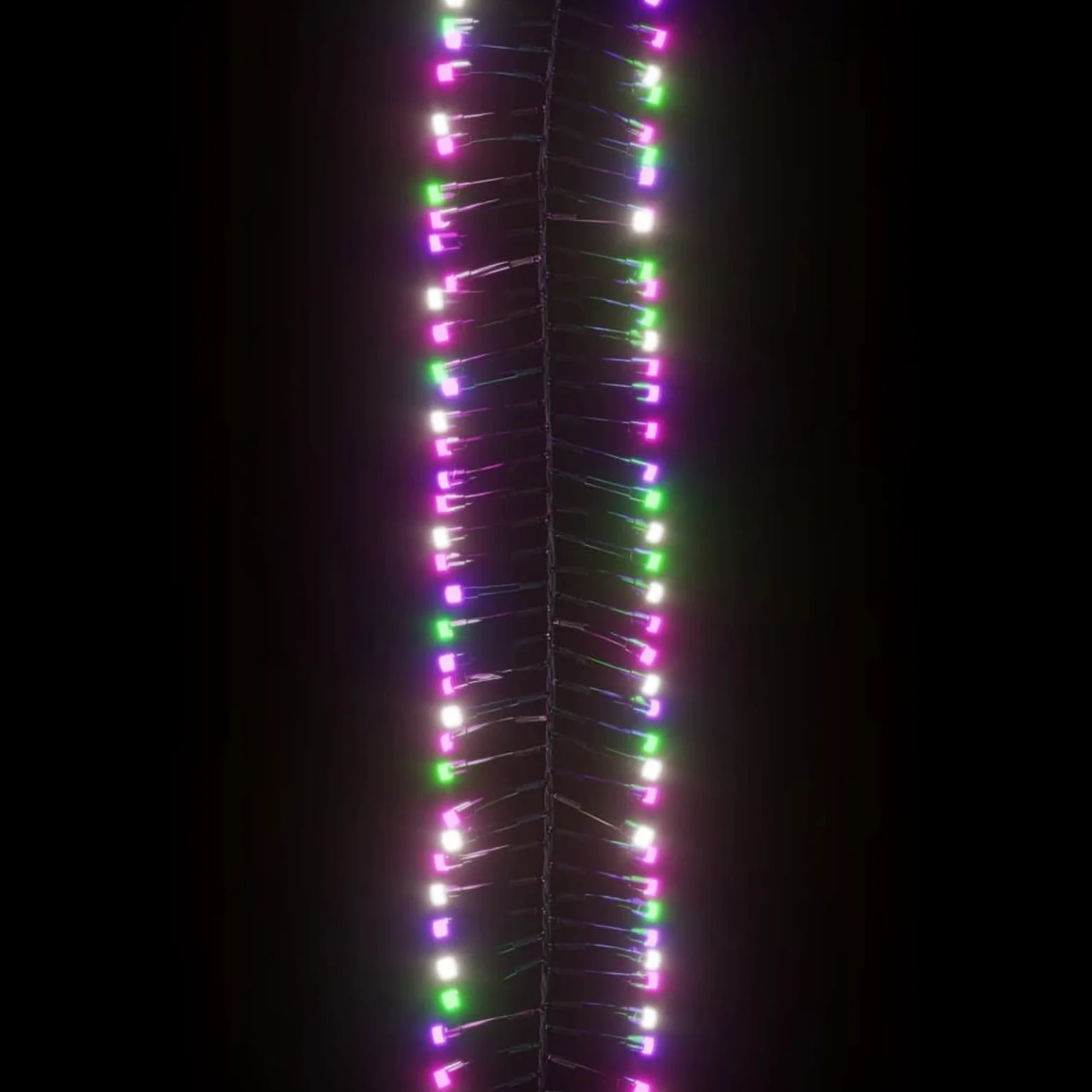Taśma świetlna klastra z 1000 diodami LED, pastelowe PVC, wielokolorowe 11 m, zewnętrzne światła świąteczne, oświetlenie wewnętrzne, dekoracyjne światła do pokoju, dekoracja bożonarodzeniowa do