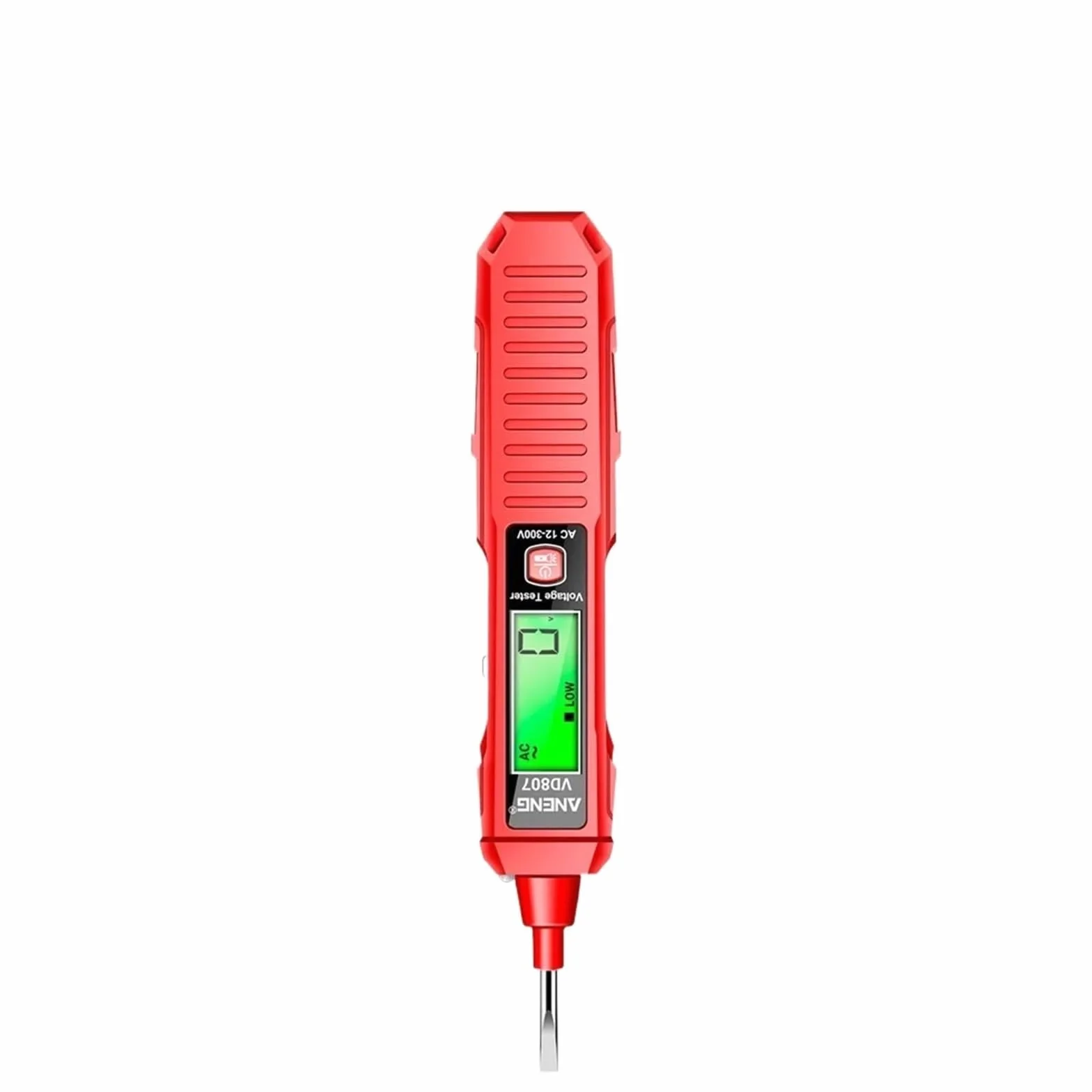 VD807 Inteligentny tester indukcyjności AC 12-300 V Tester napięcia NCV Czujnik drutu 50/60 Hz, profesjonalne narzędzie elektryka (czerwone)