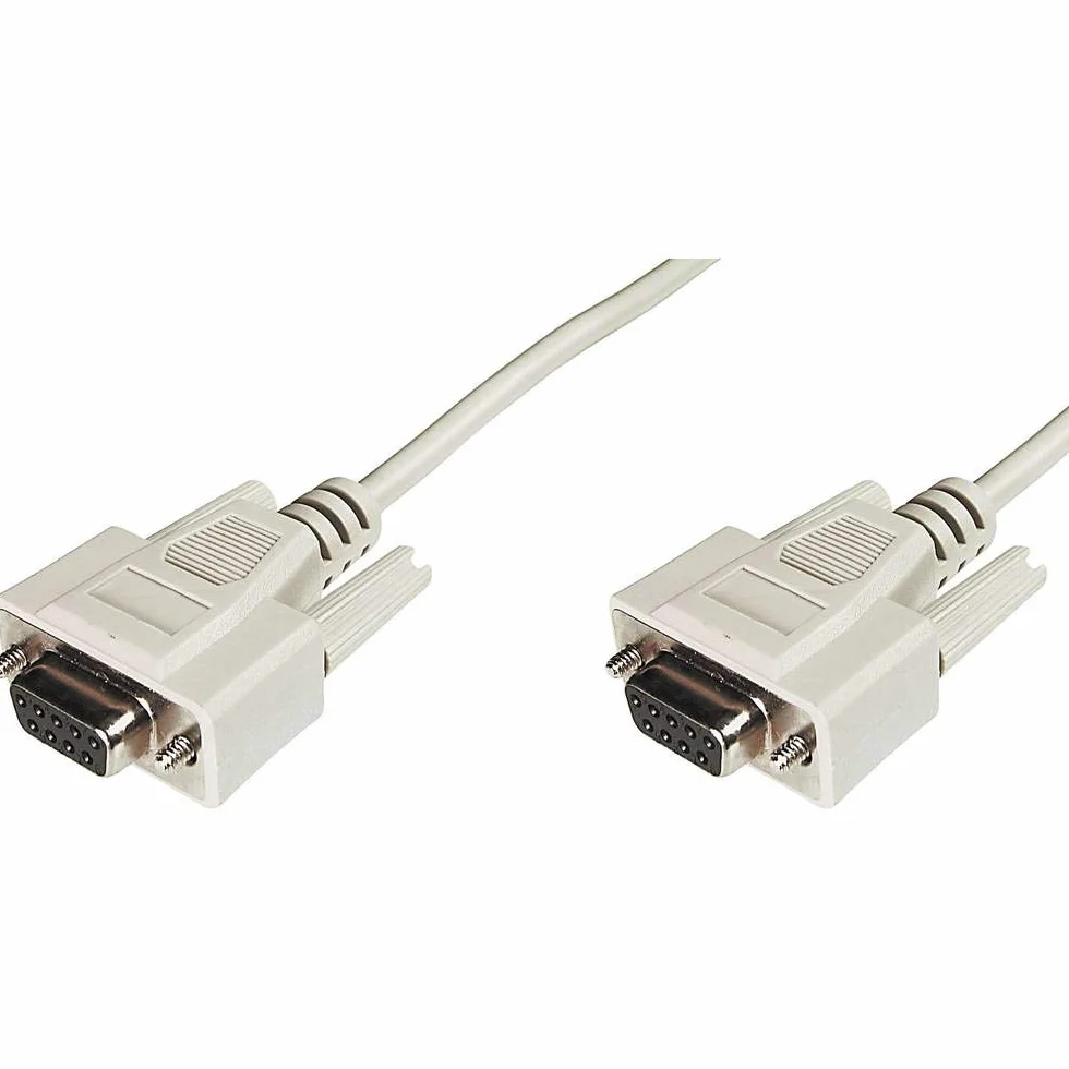 DIGITUS Kabel połączeniowy szeregowy – D-Sub 9 do D-Sub 9 – gniazdo do gniazda – 3,0 m – RS-232 – RS-485 – beżowy
