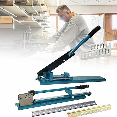 Ręczne narzędzie do cięcia szyn DIN – maszyna do cięcia stołu z linijką 50 cm do aluminium szczelinowego 35 mm – idealna do precyzyjnych instalacji elektrycznych