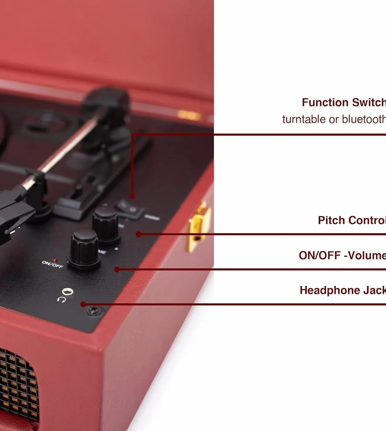 Crosley Voyager - Burgunderrot, CR8017B-BUR4, rozmiar uniwersalny, czerwony burgund