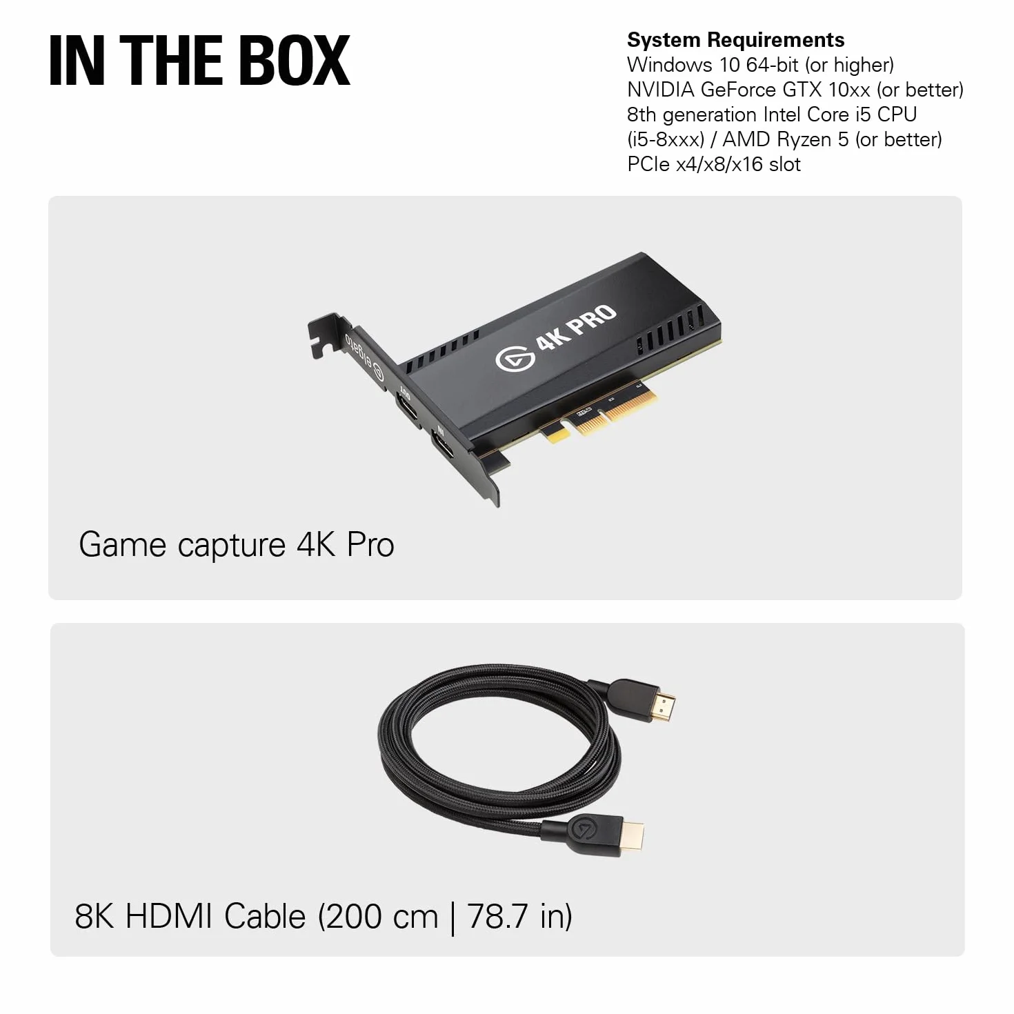 Elgato 4K Pro karta do przechwytywania obrazu wewnętrzna 8K60/4K60 HDR10 PS5 Xbox Series X/S OBS