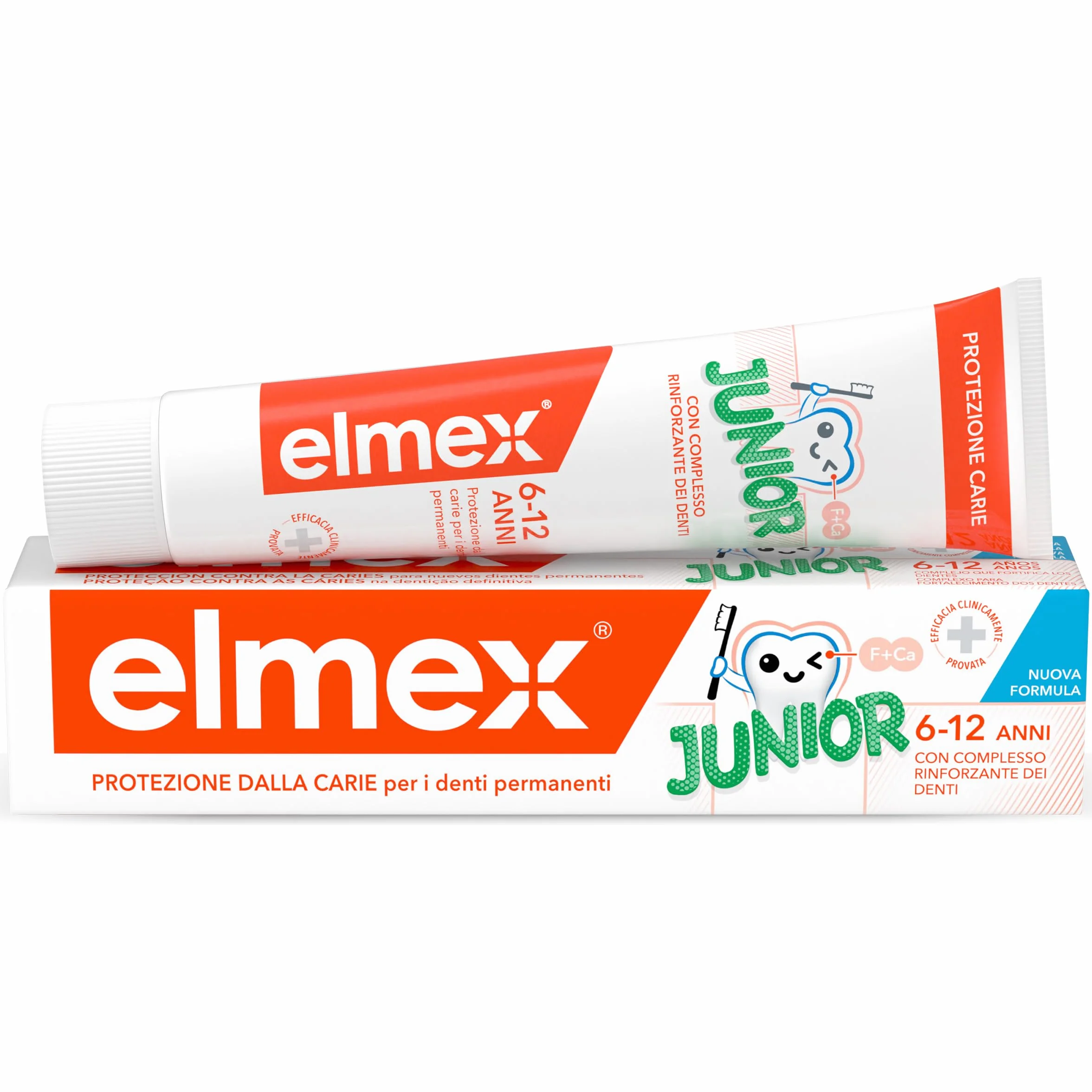 Elmex Pasta Do Zębów Junior 75 Ml (Dostawa W 48 Godzin), Ochrona Przed Próchnicą Dla Dzieci, Zaawansowana Formuła Na Stałe Zęby