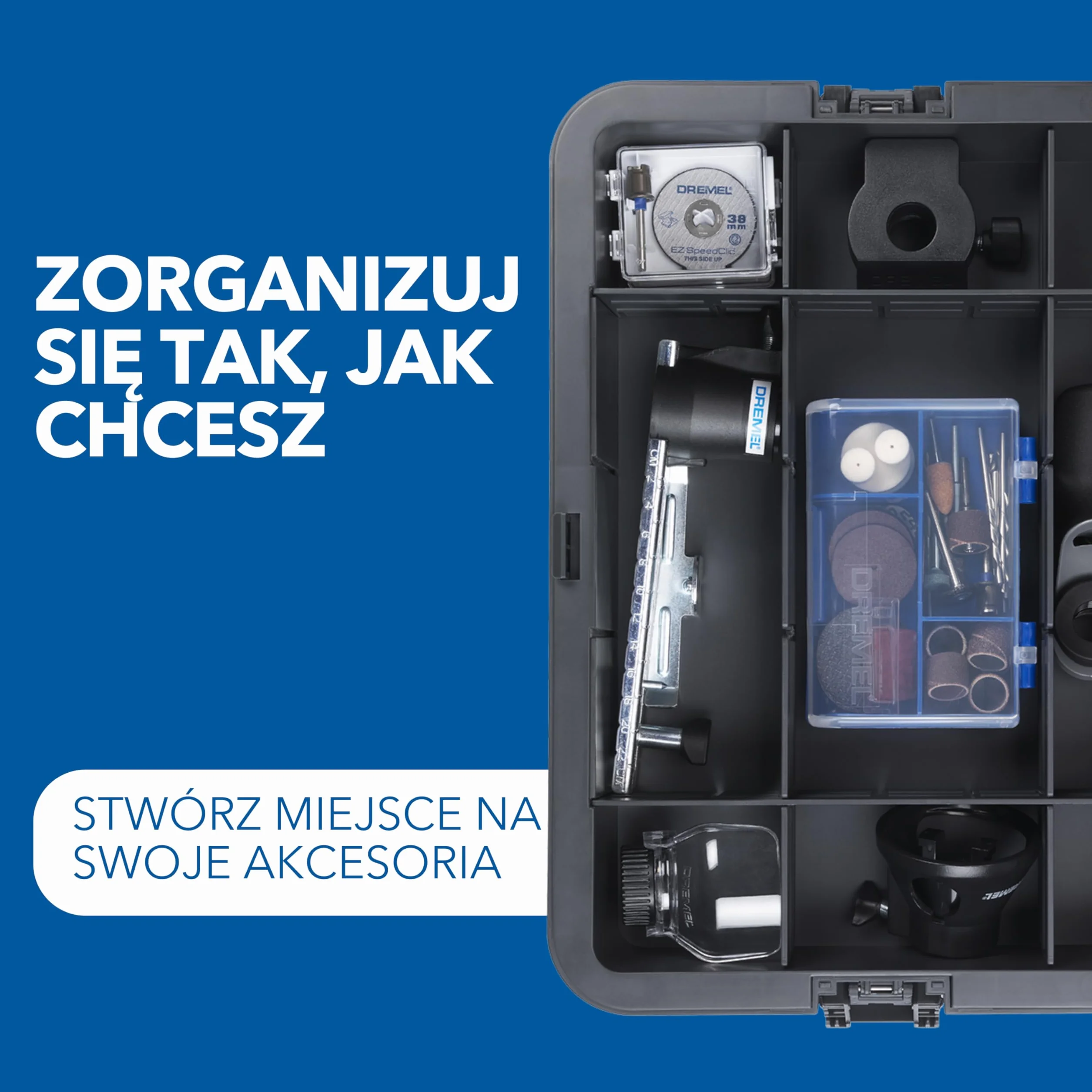 Dremel 8250 12V akumulatorowe narzędzie obrotowe 5000–30 000 obr./min Bezszczotkowe narzędzie wielofunkcyjne w zestawie z pudełkiem Dremel, 65 akcesoriami, 5 nasadkami