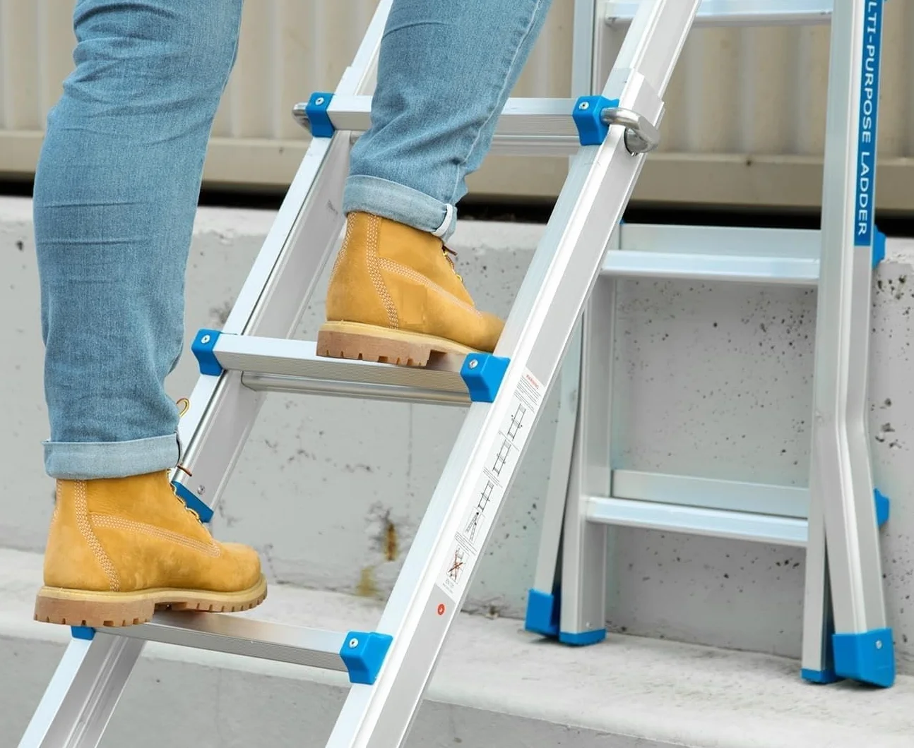 Treppe Aluminiowa wielofunkcyjna składana drabina przegubowa 4x5 stopni 5,10 m