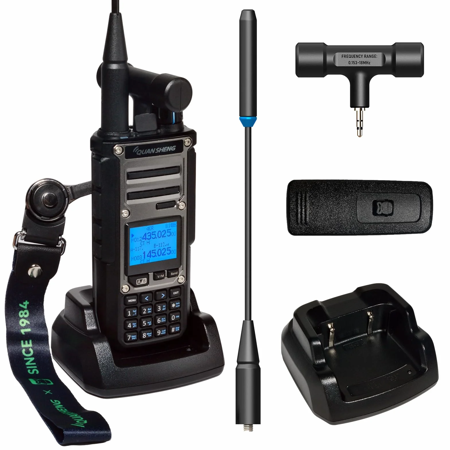 QUANSHENG TK-11(8) 10W VHF/UHF Walkie Talkie 2500mAh Analyseur de spectre NOAA