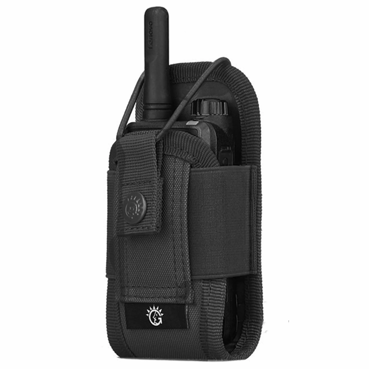 Taktyczne Etui na Radiotelefon Regulowane Krótkie Utrzymywacz Radia Przenośne Wojskowe Futerał na Walkie Talkie Holster Polowanie Torba Interkomunikacyjna z Paskami Molle