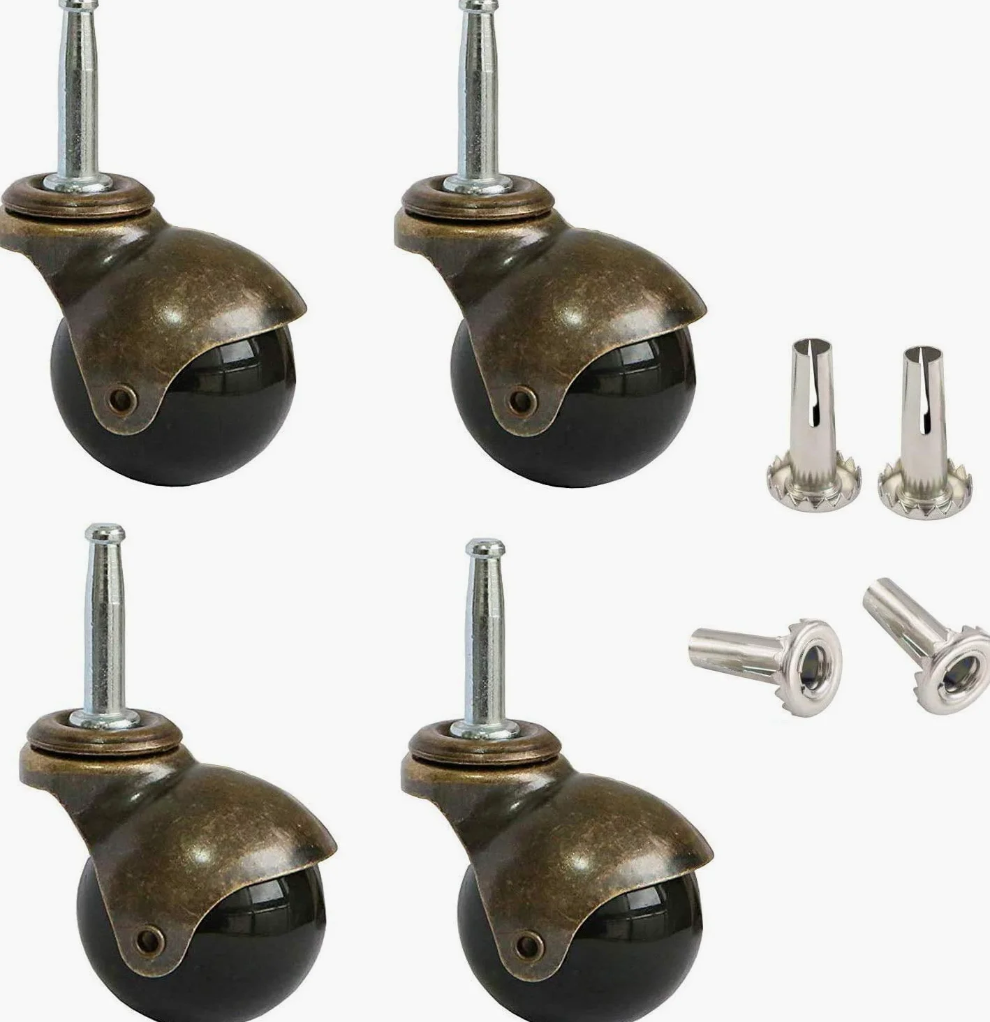 Zestaw 4 kółek kulkowych 2" 5/16" x 1-1/2" Vintage Stem Caster