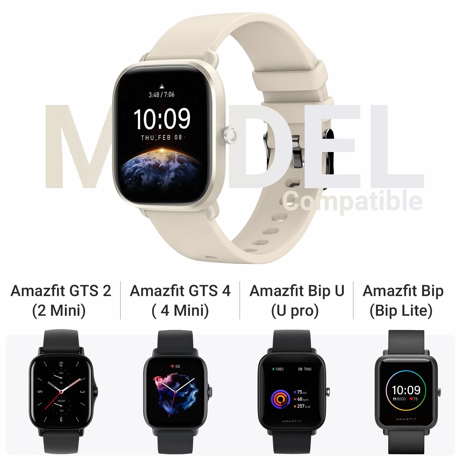 Higgs 3 Pack 20 mm Pasek Kompatybilny z Amazfit GTS 2 Mini/4 Mini/GTS 2 2e 3 4 42 mm, Miękkie Silikonowe Bransoletki Sportowe