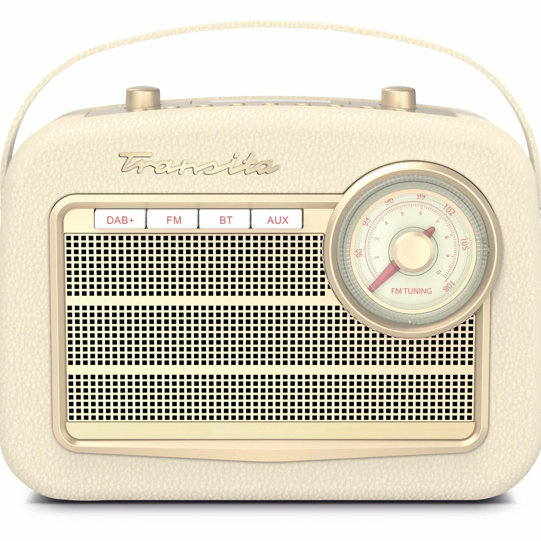 TechniSat Transita 130 - przenośne radio radiowe DAB+/FM z regulatorem częstotliwości FM (Bluetooth Audio Streaming, USB, wyświetlacz Dot-Matrix LC, akumulator do 24 godzin, uchwyt do noszenia,
