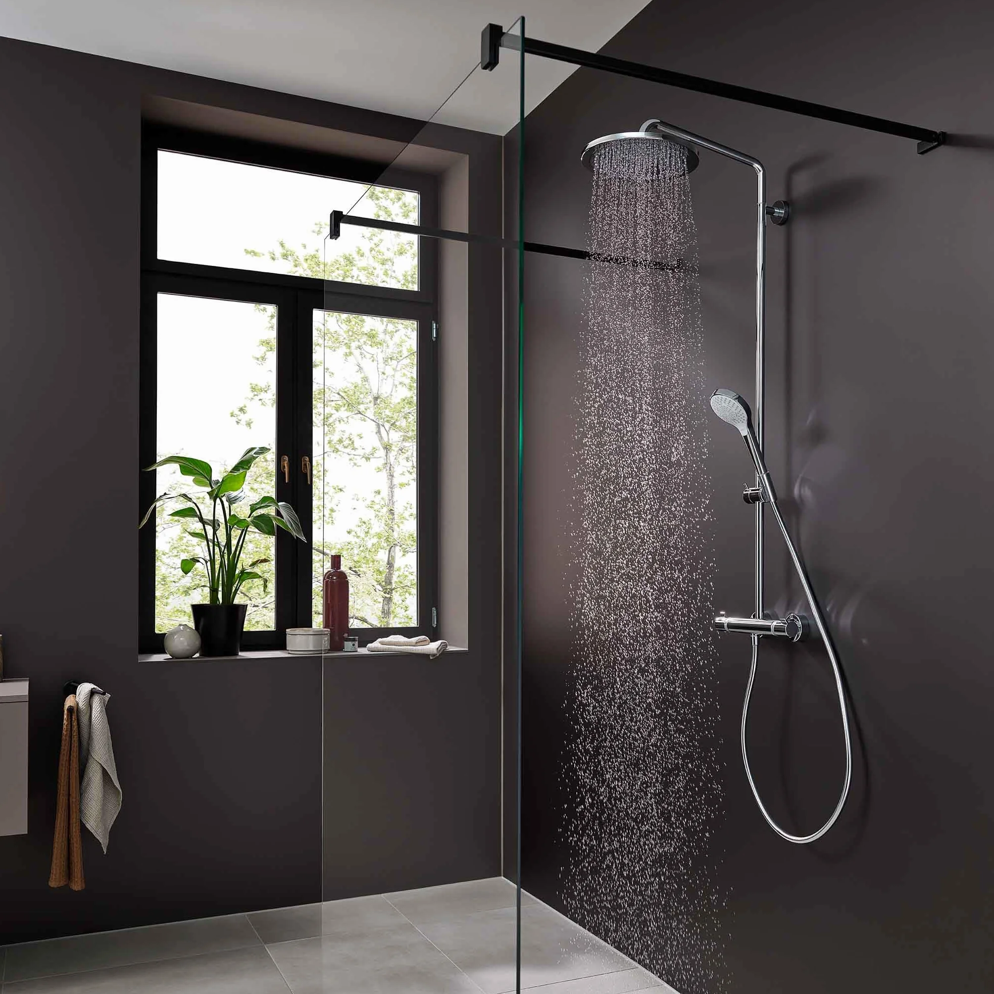 hansgrohe Croma E Głowica prysznicowa 280 1jet EcoSmart chrom, 26258000