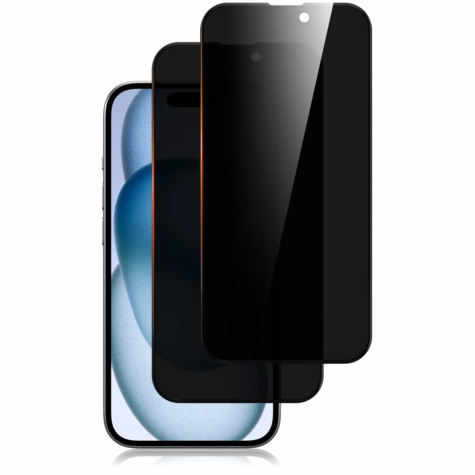 Szkło hartowane z filtrem prywatności do iPhone 15/16, 2 sztuki