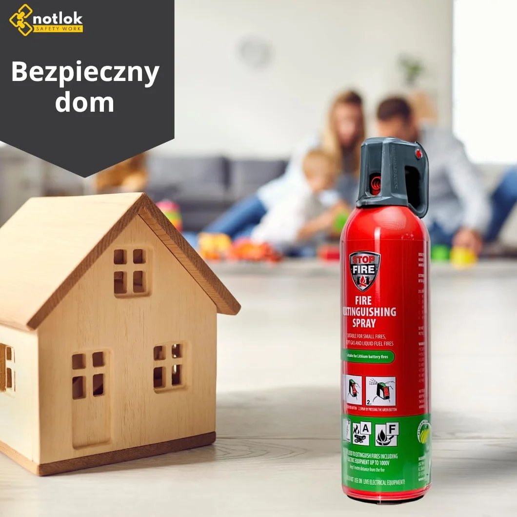 750g Gaśnica do pożarów elektrycznych | Spray gaśniczy A F + Baterie litowe i akumulatory samochodowe | Gaśnica do pożarów tłuszczu, gaśnica domowa, do samochodu, biura