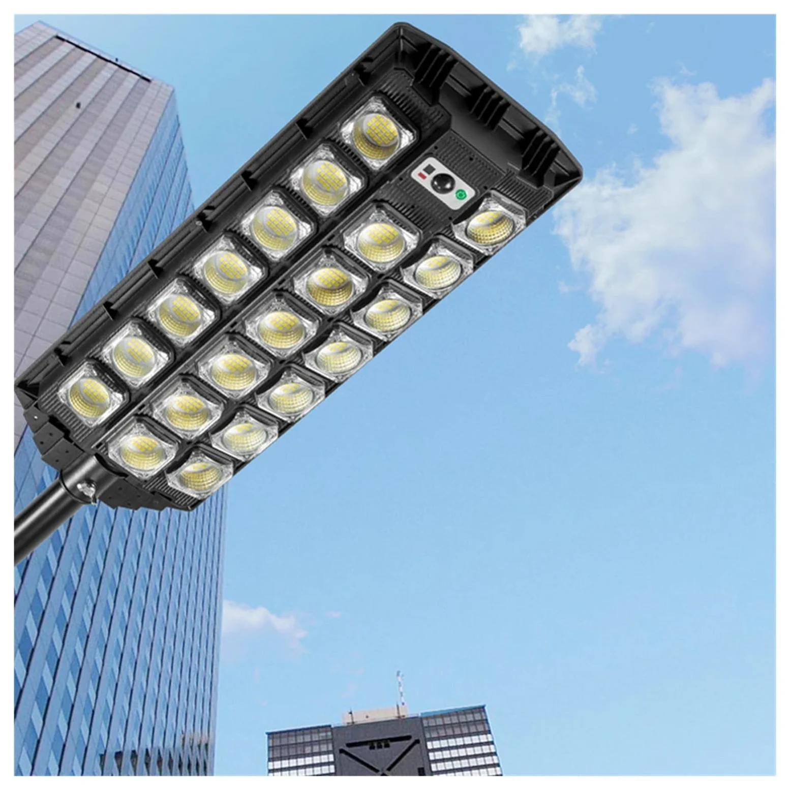 Lampy Solarne ZewnęTrzne, Lampa uliczna LED Silne światło Trzy rzędy lamp ulicznych Solar Garden Light Indukcyjna lampa uliczna Oświetlenie zewnętrzne Bardzo Szeroki KąT śWiecenia(W7101B-4)