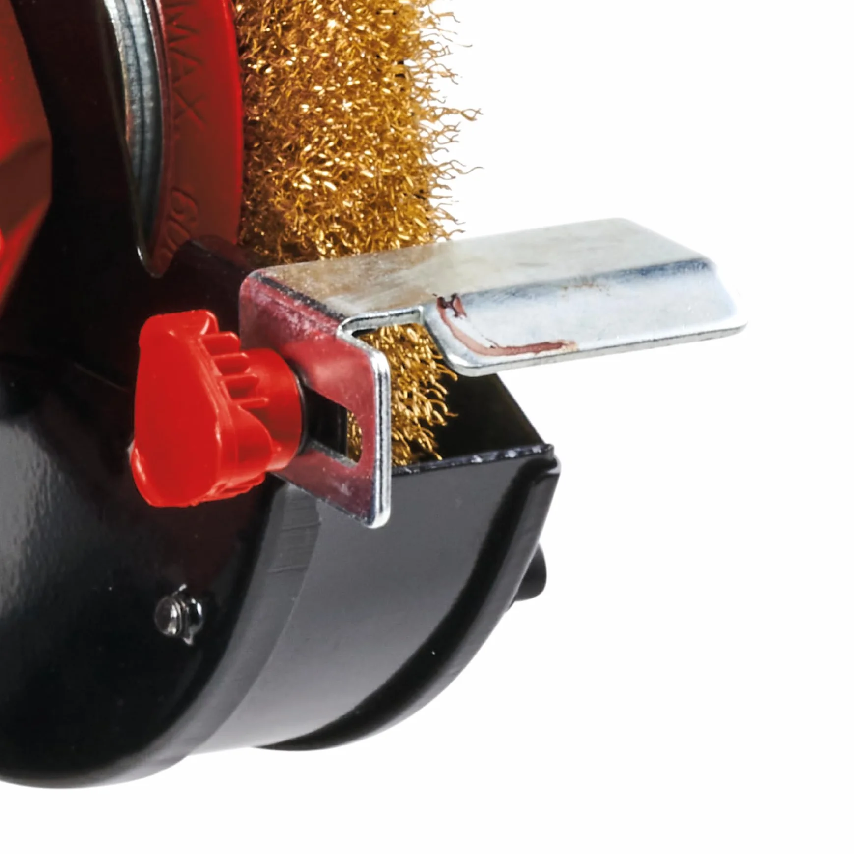 Einhell Podwójna szlifierka TC-BG 150 B (maks. 350 W, ściernica Ø 150 mm, ochrona przed iskrami, korekty kształtu i szlifowanie, w tym ściernica gruboziarnista K36, tarcza szczotkowa)