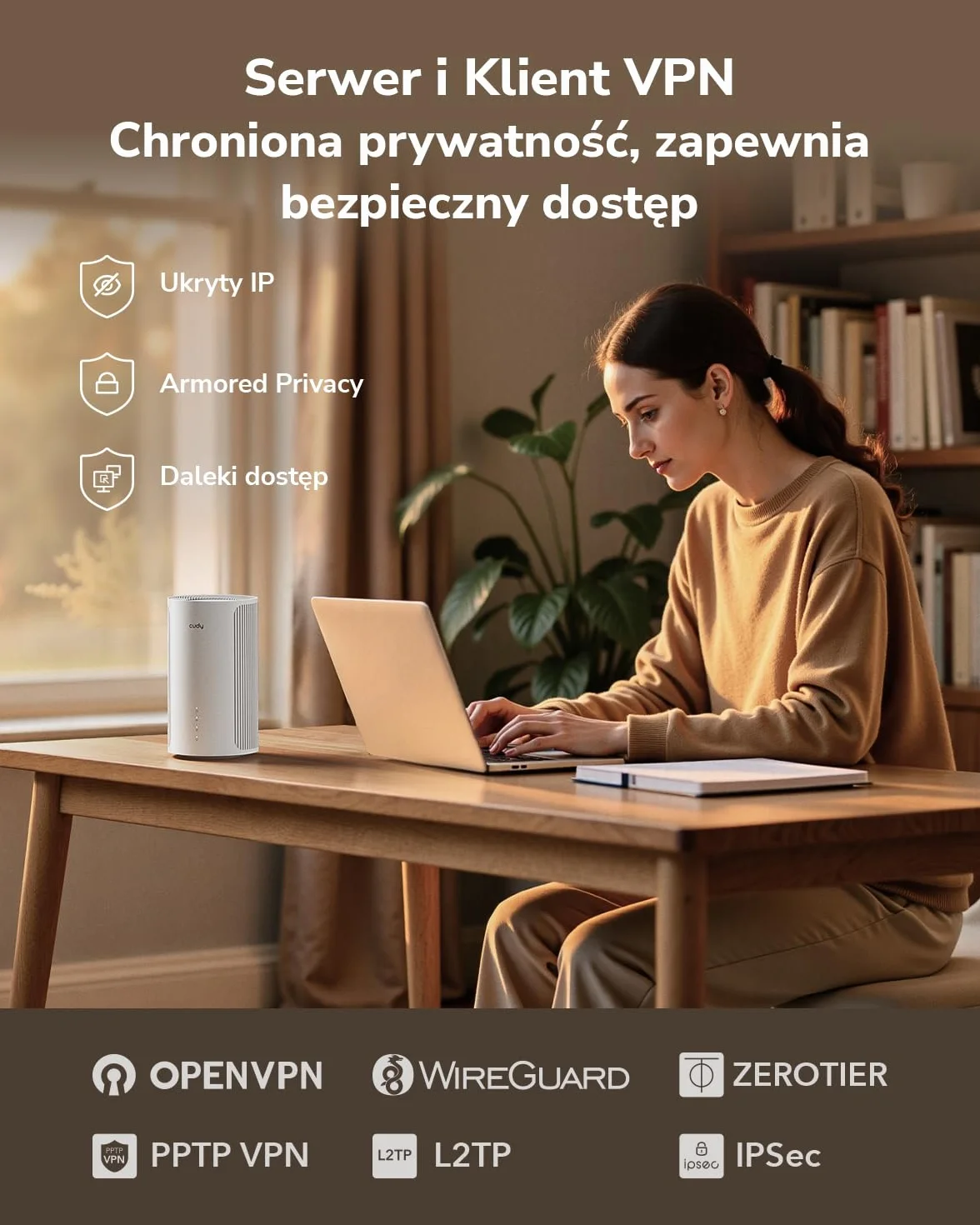 Cudy Tri-Band WiFi 7 BE11000 Whole Home Mesh System, 6-Stream 10 Gb/s, 4 porty 2,5G, MU-MIMO, Multi-VPN, Cudy APP, inteligentne anteny wewnętrzne, M11000 2-pak