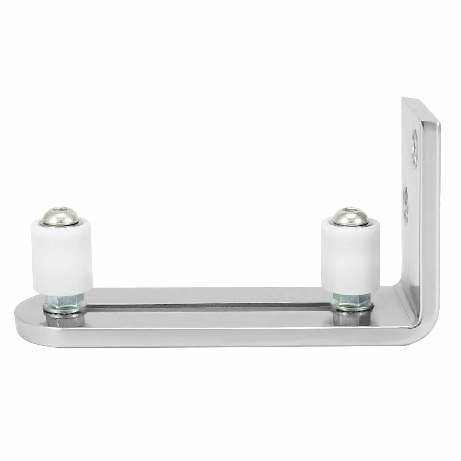 QWORK® Regulowana prowadnica do drzwi przesuwnych, montaż do podłoża, konstrukcja ze stali nierdzewnej, do drzwi o grubości do 7 mm