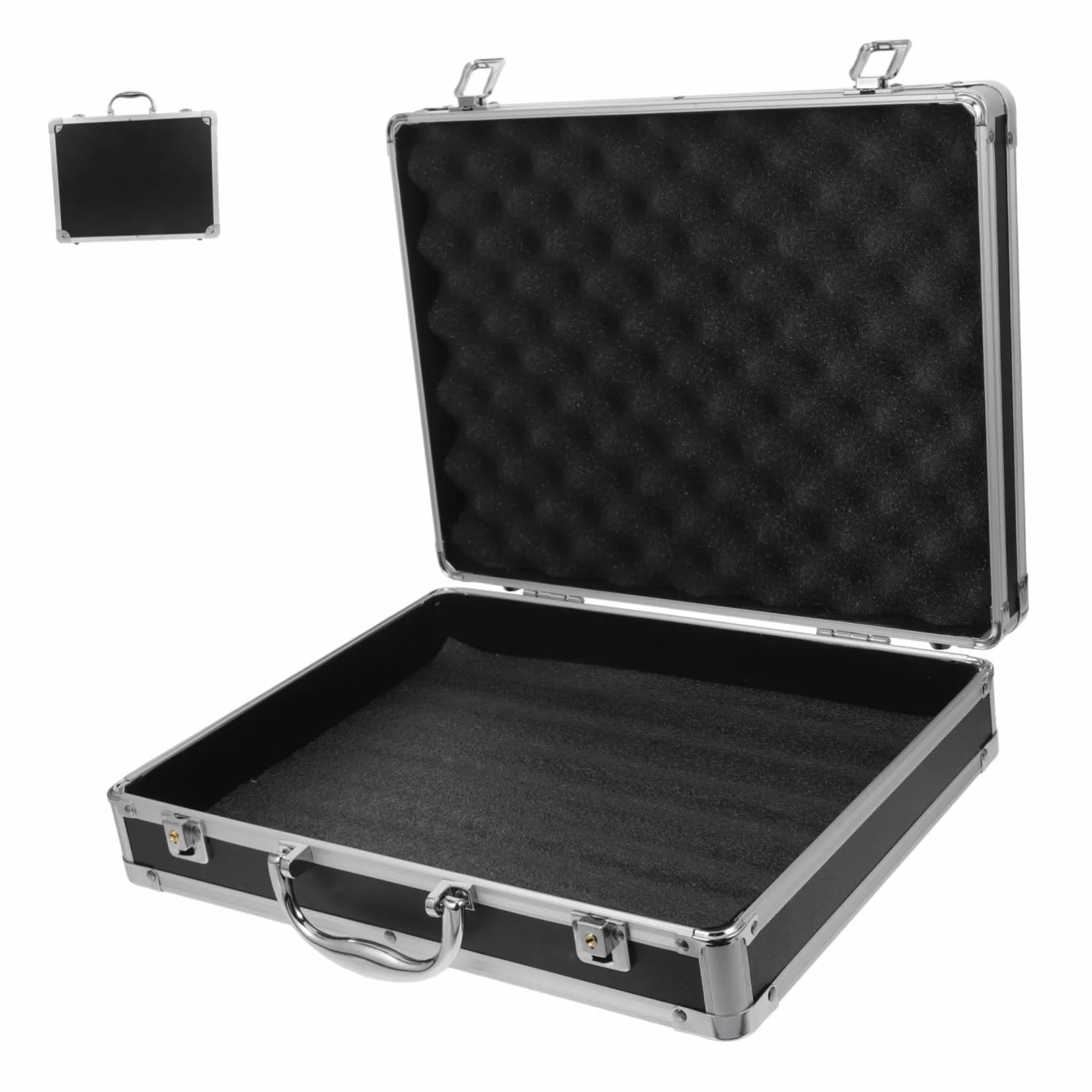Lurrose Skrzynka Narzędziowa Aluminiowa Twarda Walizka Na Narzędzia Przenośny Organizer Na Narzędzia Aluminiowa Skrzynka Narzędziowa Przenośne Skrzynki Narzędziowe Podręczna Teczka