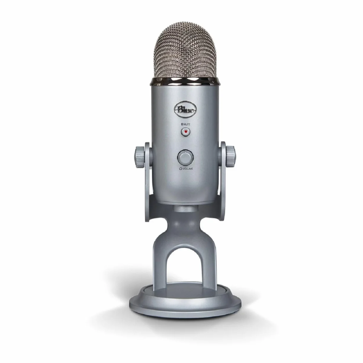 Blue Yeti Mikrofon USB do PC, Mac, Gaming, Streaming, Podkasty, Mikrofon Kondensacyjny do Studio i Komputera, Blue VO!CE, 4 Sposoby Wychwytywania Dźwięku, Plug and Play - Srebro