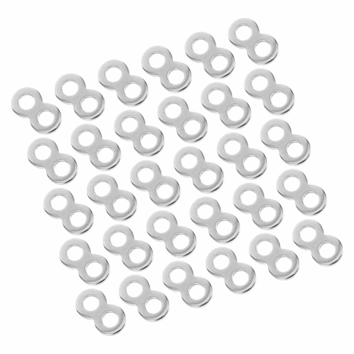 80kawałki Sztuk Stalowych Złączek Kształcie Ósemki Wytrzymałe Złącza Do Naprawy Mebli i Tworzenia Biżuterii Solidne Akcesoria Do Łączenia Różnych Zastosowaniach
