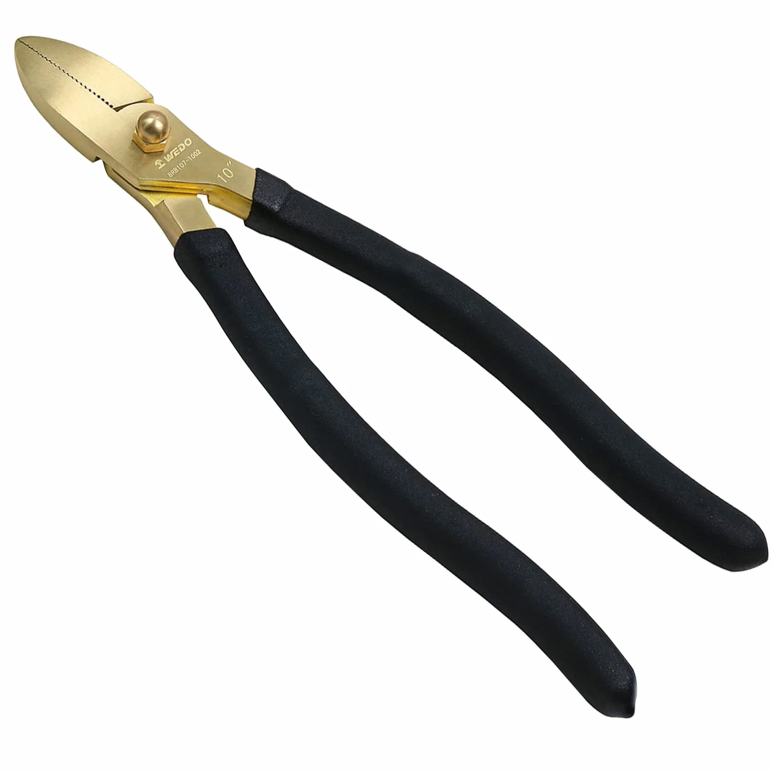 WEDO Mosiężne szczypce ukośne z antypoślizgowym uchwytem, obcinacz boczny, szczypce ukośne, 10 x 250 mm, 10 cali