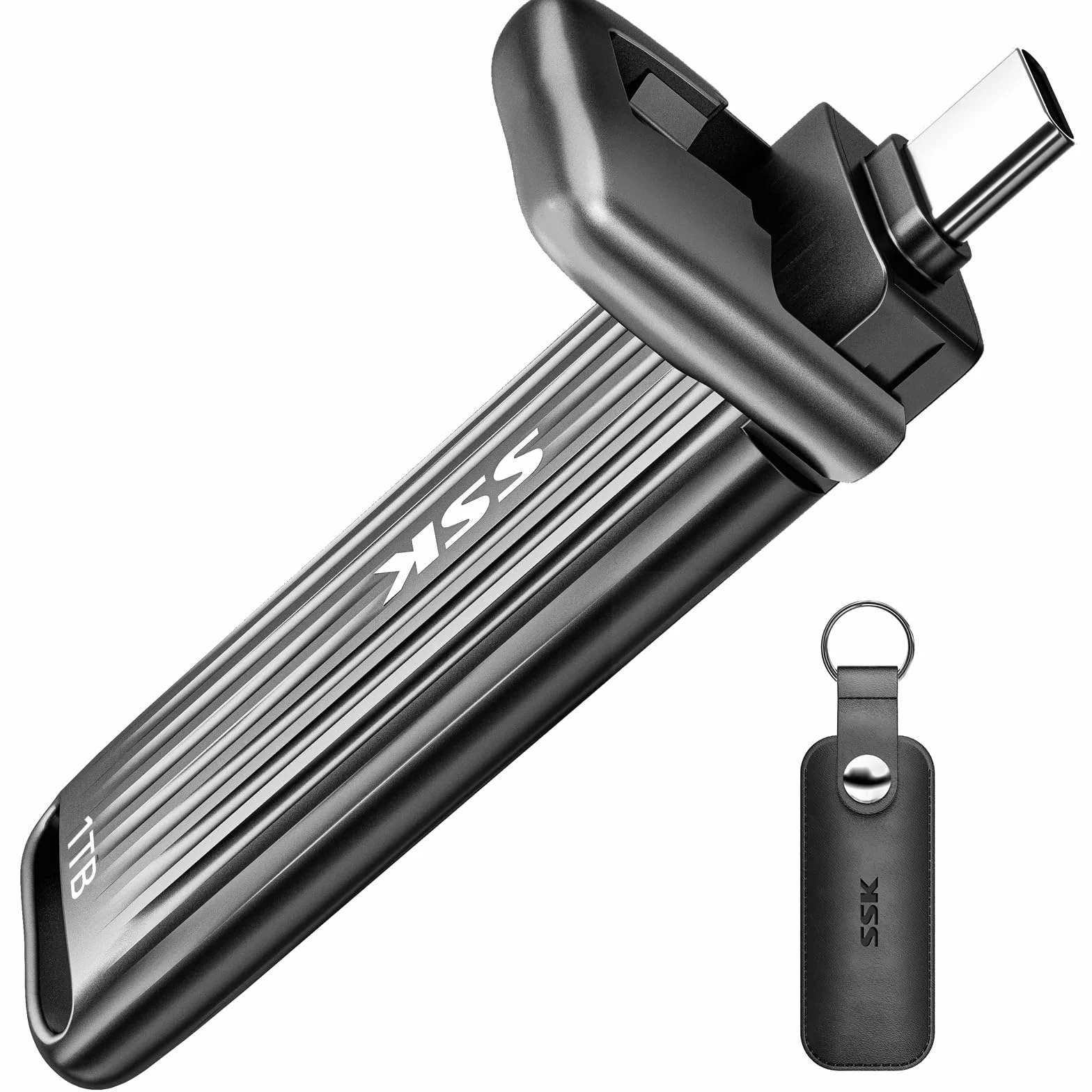 SSK Pamięć USB C SSD 1TB 2000MB/s USB3.2 Gen2x2 przenośny zewnętrzny dysk SSD Flash Thumb Drive kompatybilny z Android Mac Laptop iPhone 15/16 4K