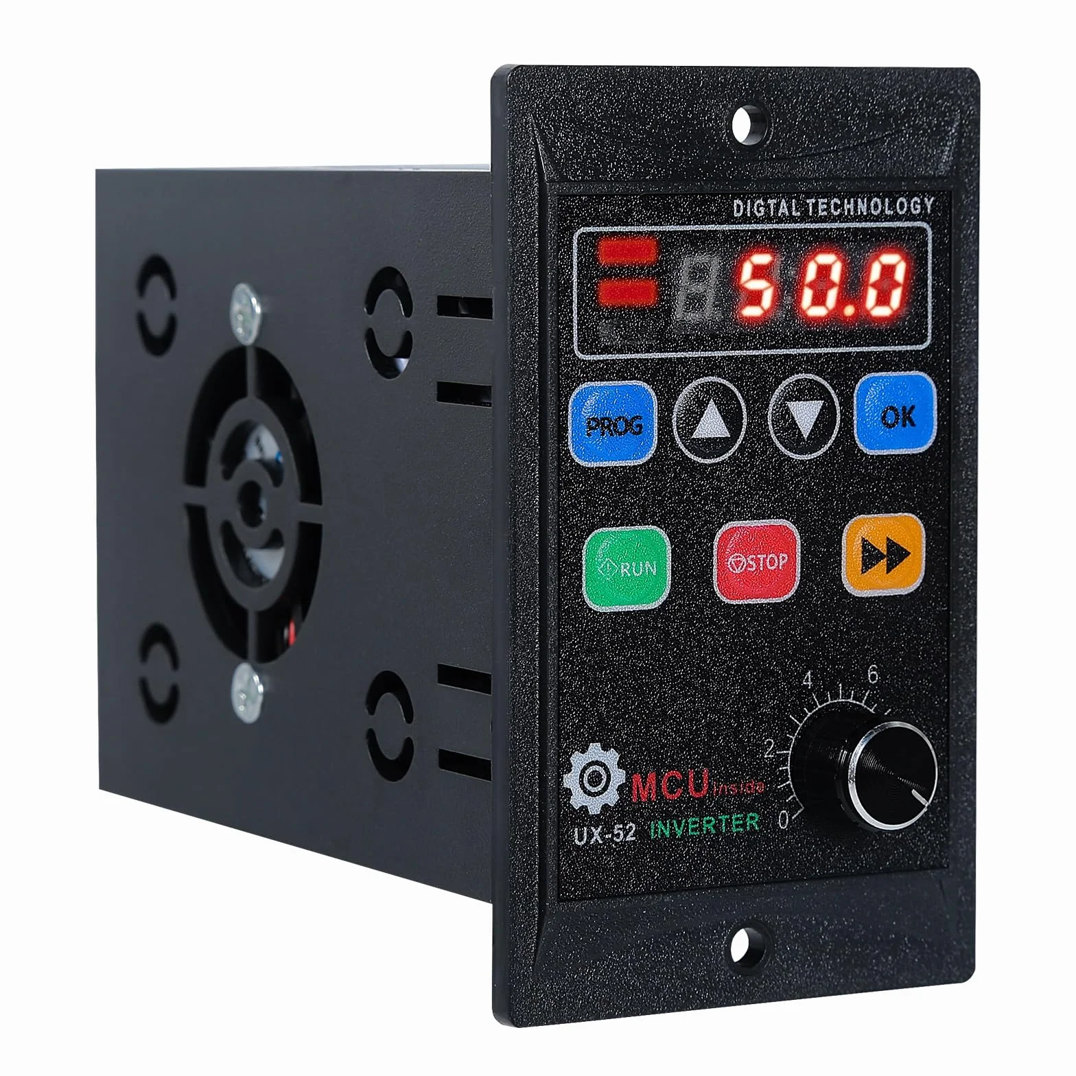 DEWIN Przetwornica częstotliwości VFD, AC 6 A 1100 W, napęd o zmiennej częstotliwości, 1 faza, wejście 220 V, 3-fazowy, 220 V, regulator prędkości wyjściowej do sterowania prędkością silnika