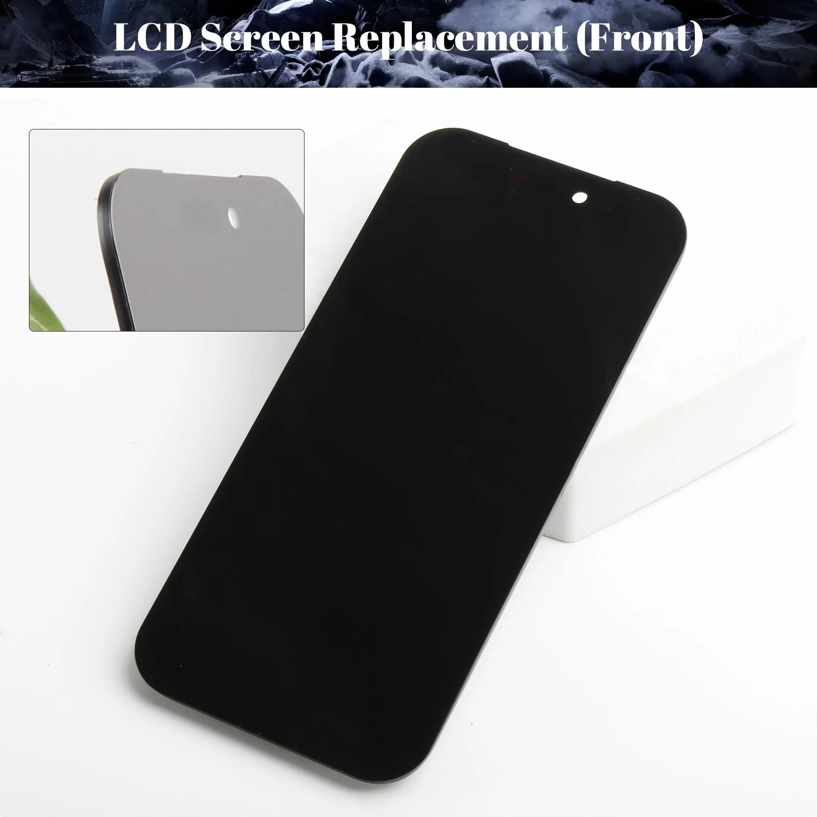 iPhone 17 Pro ekran LCD zamiennik czarny 6,7-calowy wyświetlacz COF Digitizer rama montaż 3D Touch Face ID True Tone HD+ zestaw naprawczy