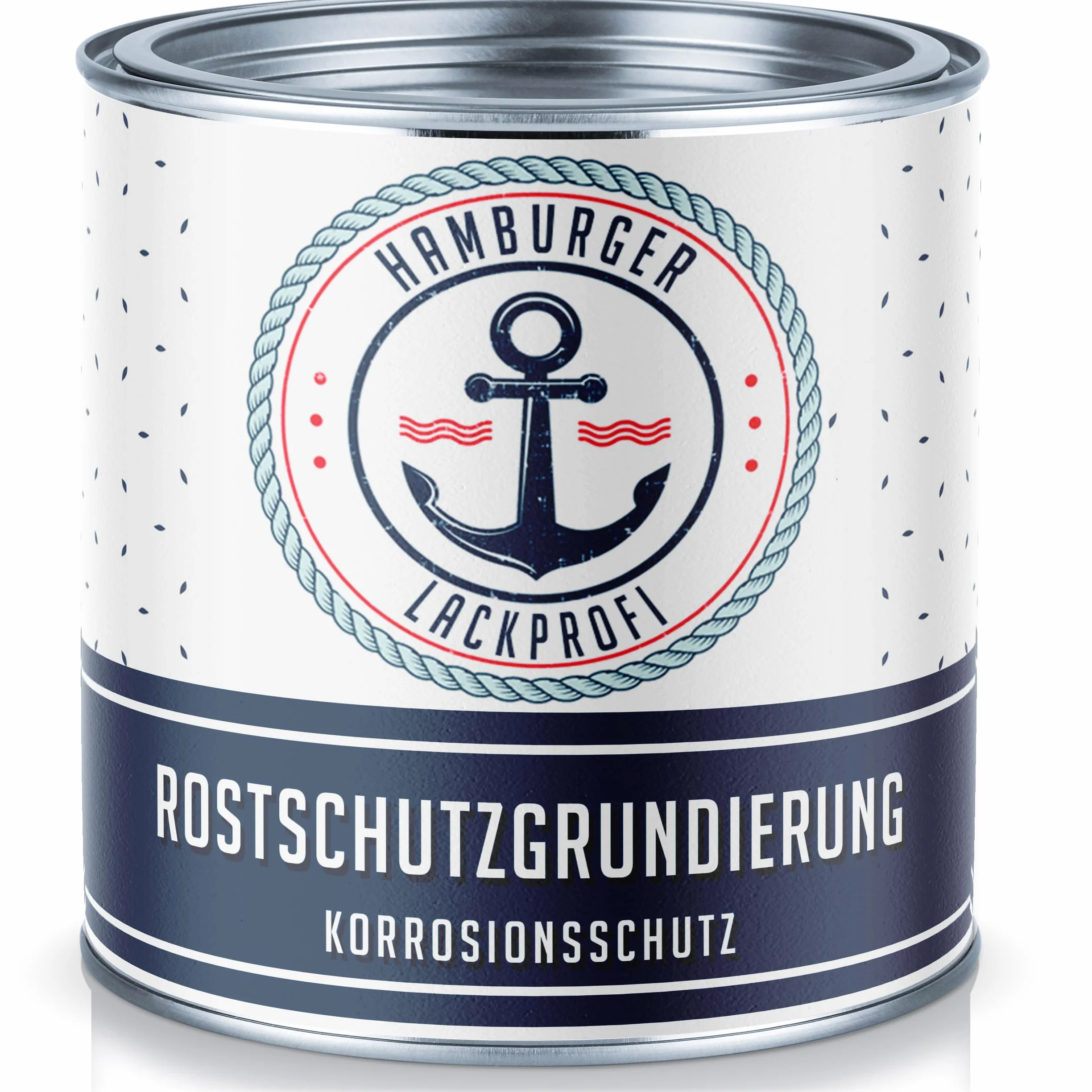 Antykorozyjny podkład matowy, jasnoszary, kolor antykorozyjny do metalu // profesjonalny lakier hamburski (2,5 l)