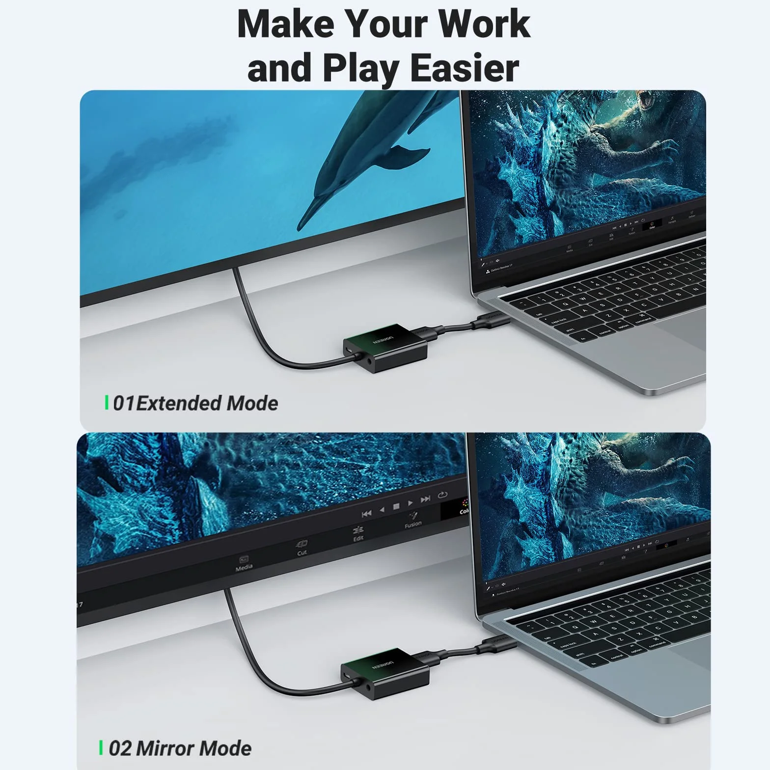 UGREEN Adapter HDMI żeński na męski VGA 1080P HDTV do TV Stick, TV Box