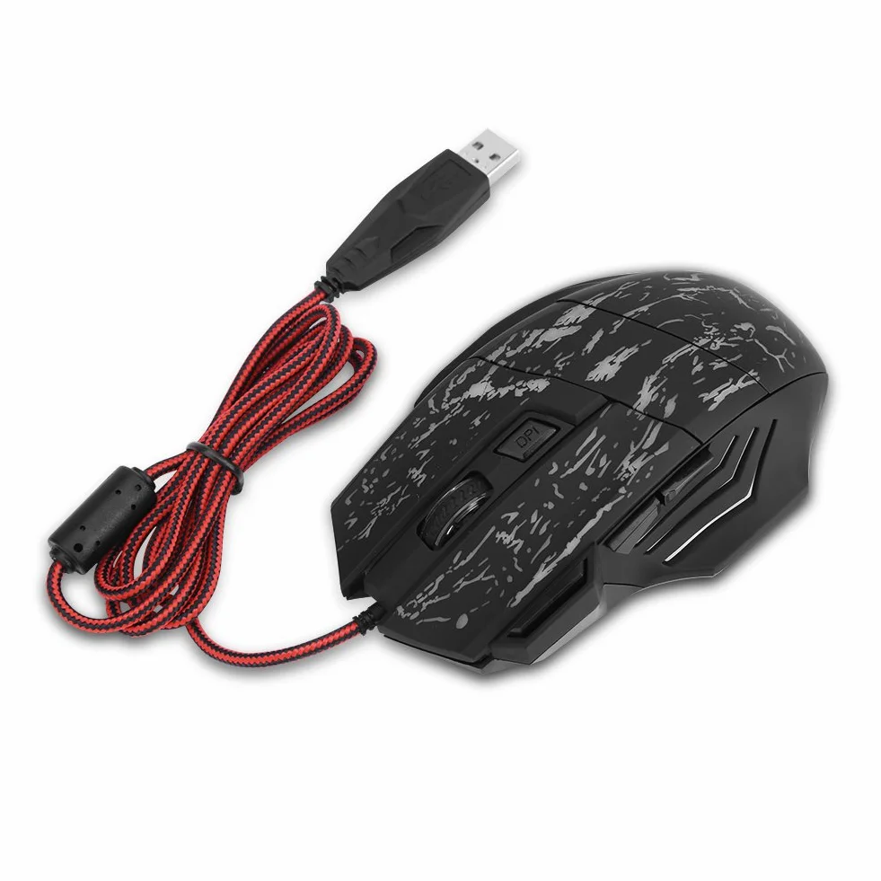 Myszka do gier, VBESTLIFE, 7 przycisków USB Wired Optical Game Mouse Light Myszki komputerowe do gier komputerowych dla 7/8/10/XP Vista Linux Mac