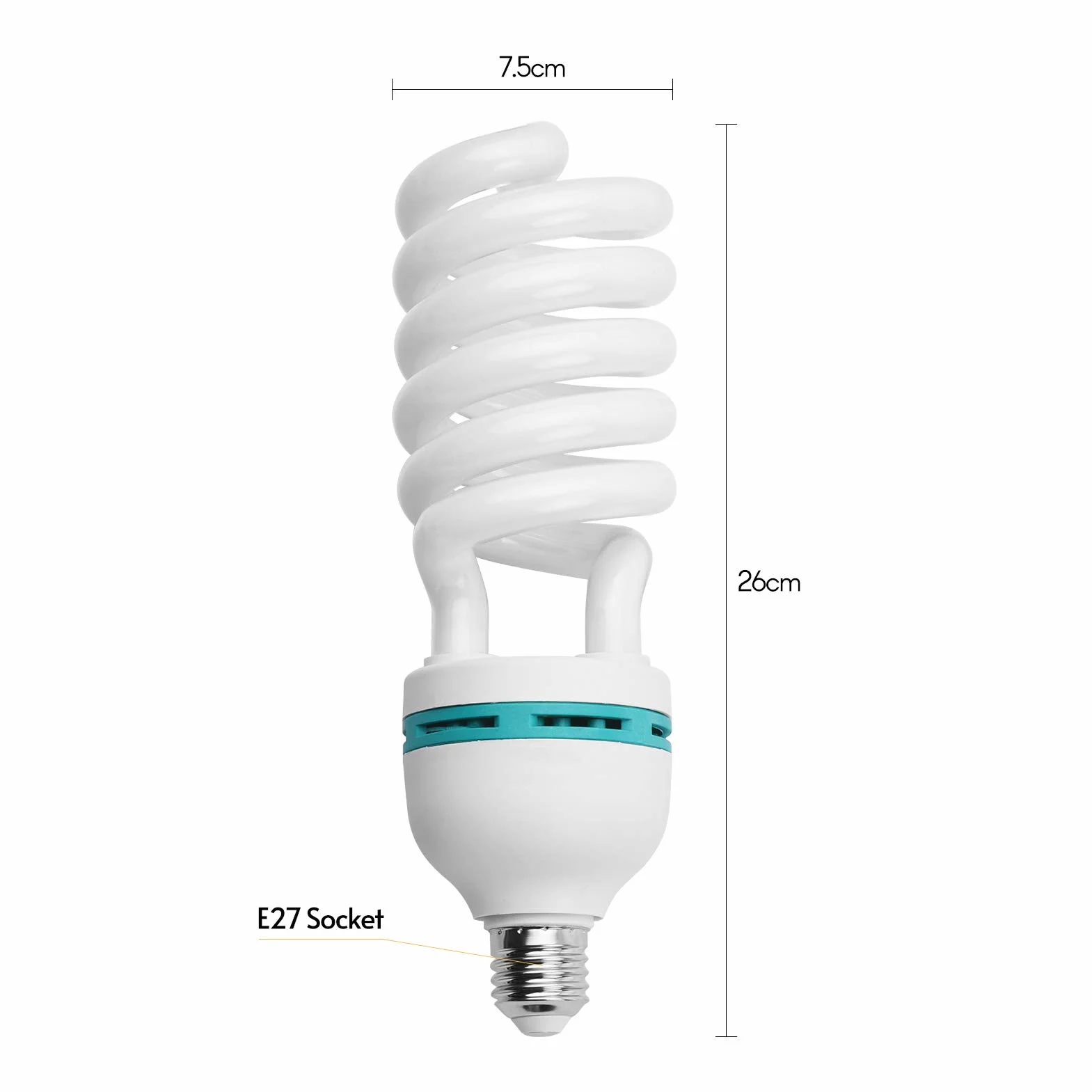 Andoer 2 x CFL światło dzienne białe 135 W 5500 K CRI90, E27 energooszczędna żarówka softbox do oświetlenia studia fotograficznego