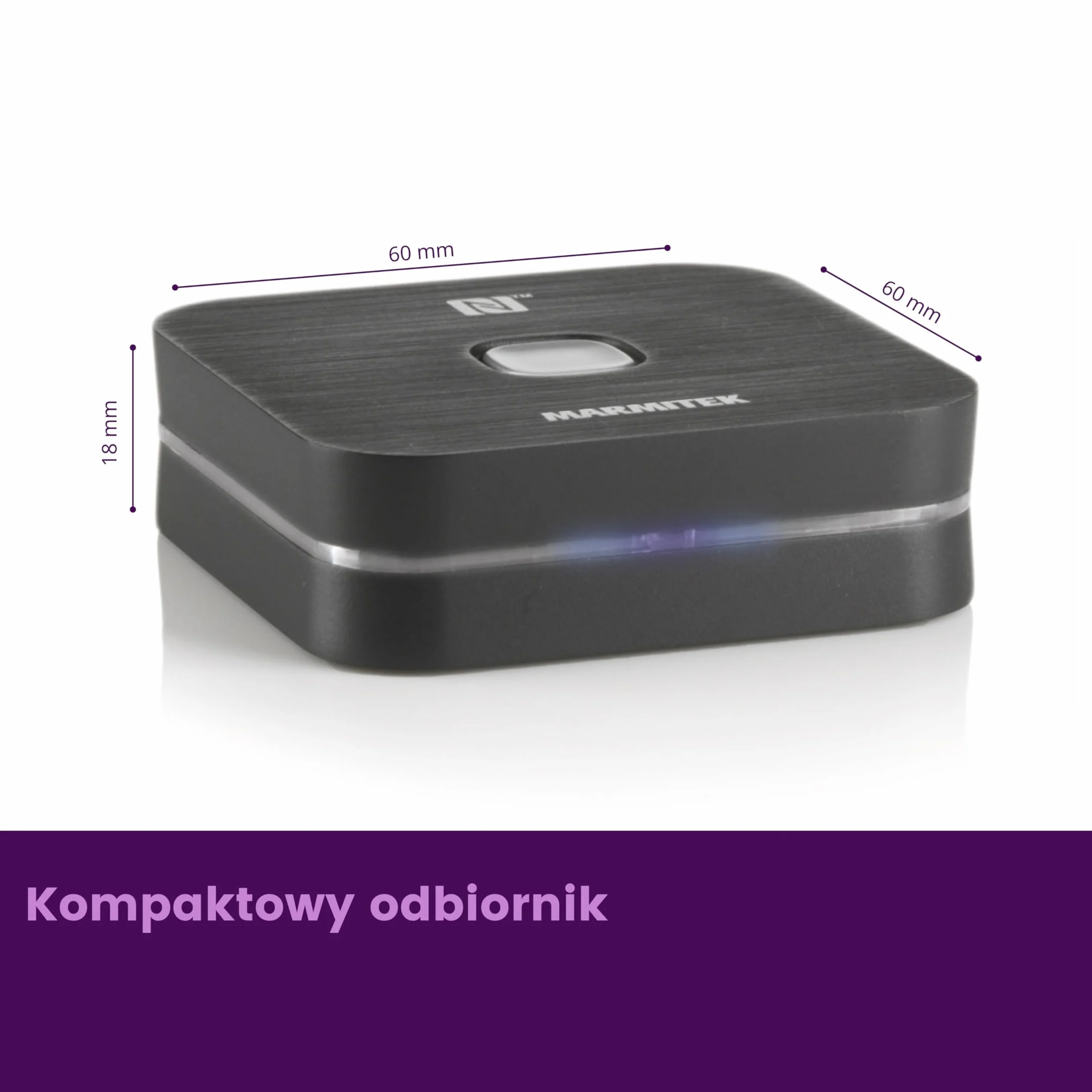 Marmitek BoomBoom 80 Odbiornik Bluetooth Bezprzewodowy Adapter Audio NFC