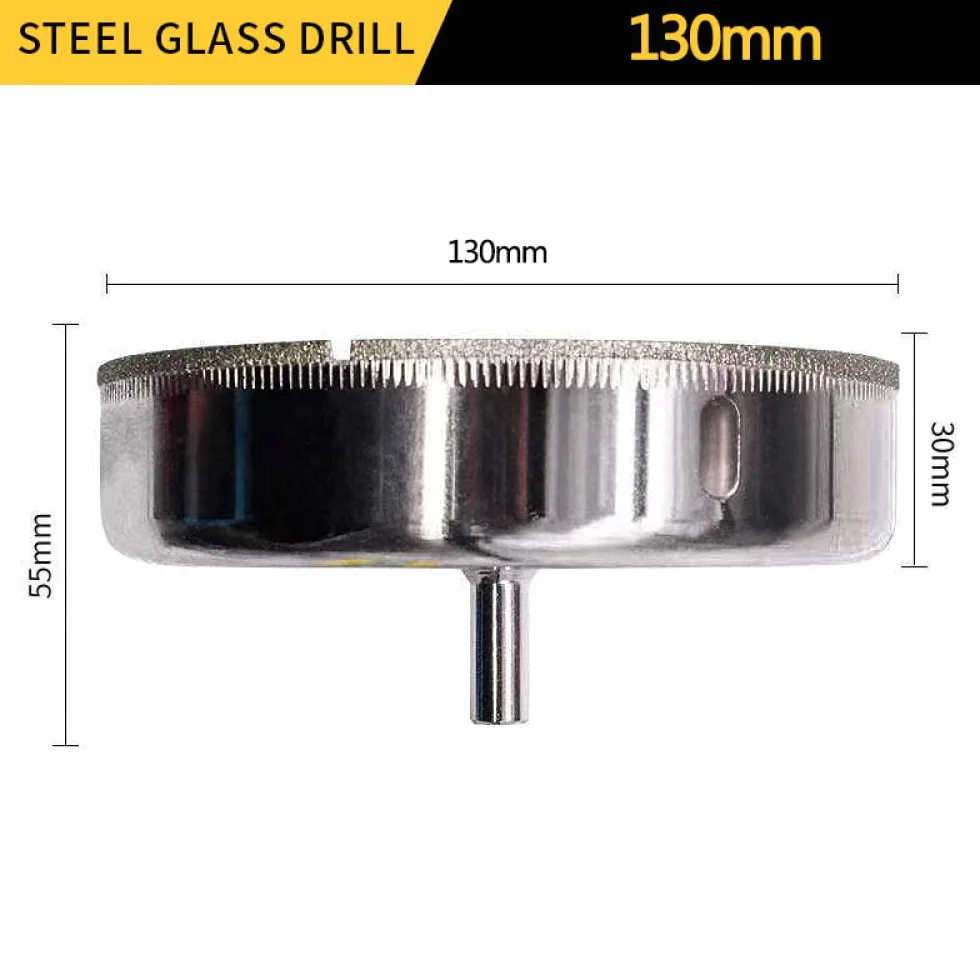 6-180mm diamentowe wiertło do szkła płytki marmurowe szklane ceramiczne otwornice wiertła narzędzia tnące wiertło diamentowe do elektronarzędzi, 130mm