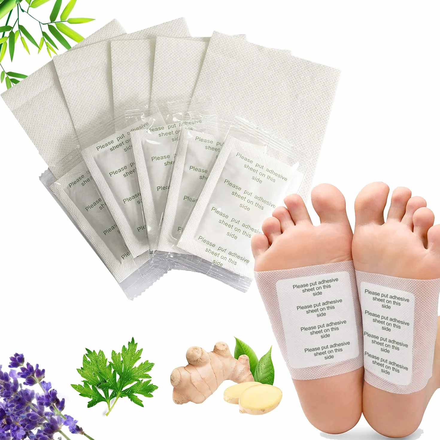 Plastry detoksykacyjne do stóp, 100 sztuk, naturalny plaster detoksykacyjny, do redukcji stresu i głębokiego snu, do czyszczenia ciała