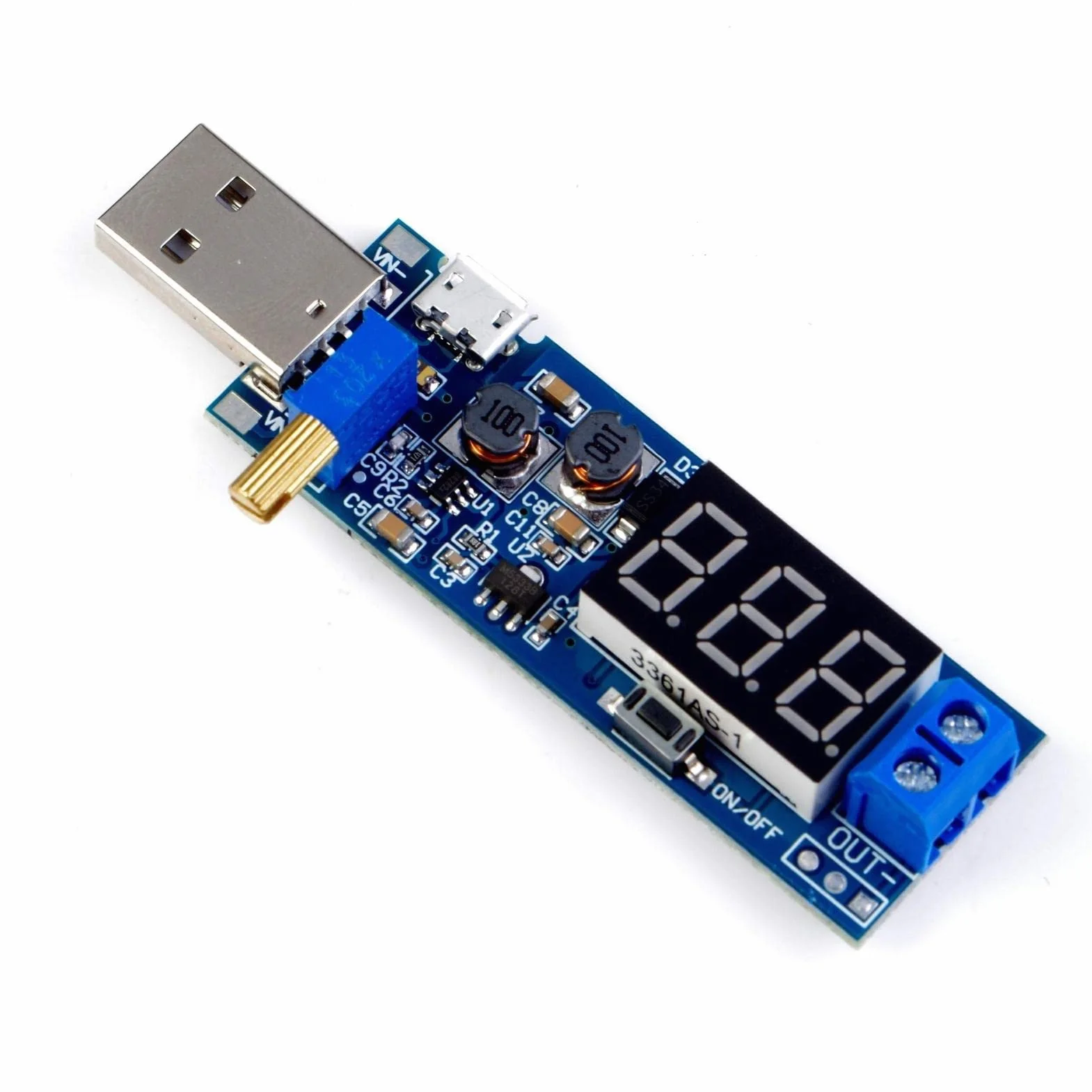 LAOMAO Moduł zasilania DC DC Step Up Down USB 5V do 3,3 V/12 V Regulowany konwerter Boost Buck