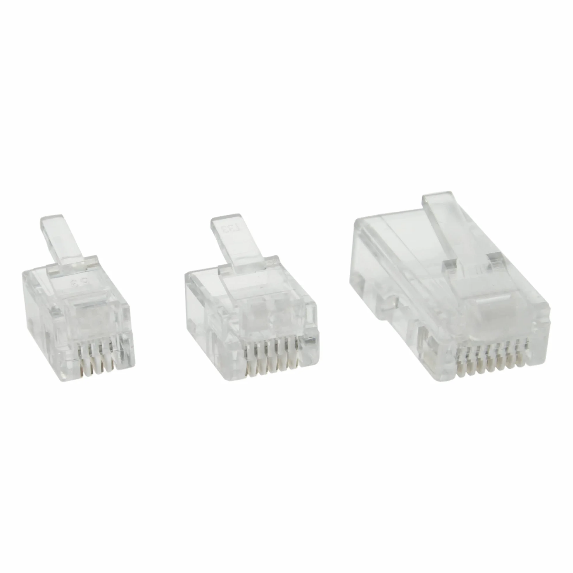 InLine 73016 zestaw 10 wtyczek modułowych, 6P6C RJ12 do zaciskania na płaskim kablu
