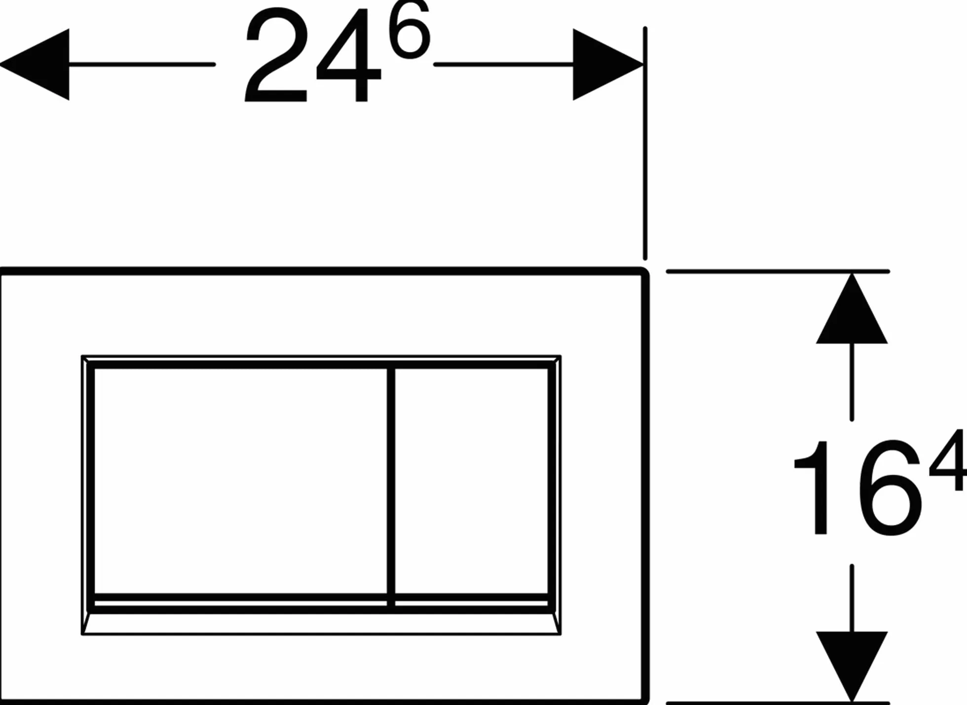 Geberit, Sigma30 115.883.DW.1 przycisk uruchamiający 2 poziomy, czarny matowy 115883DW1