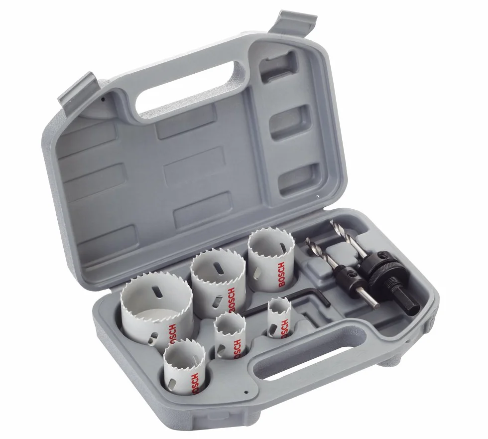 Bosch 9-częściowy zestaw pił otwornic HSS-Bimetal do zastosowań uniwersalnych (Ø 24/27/ 32/35/ 40/52 mm, Osprzęt do Wiertarek)