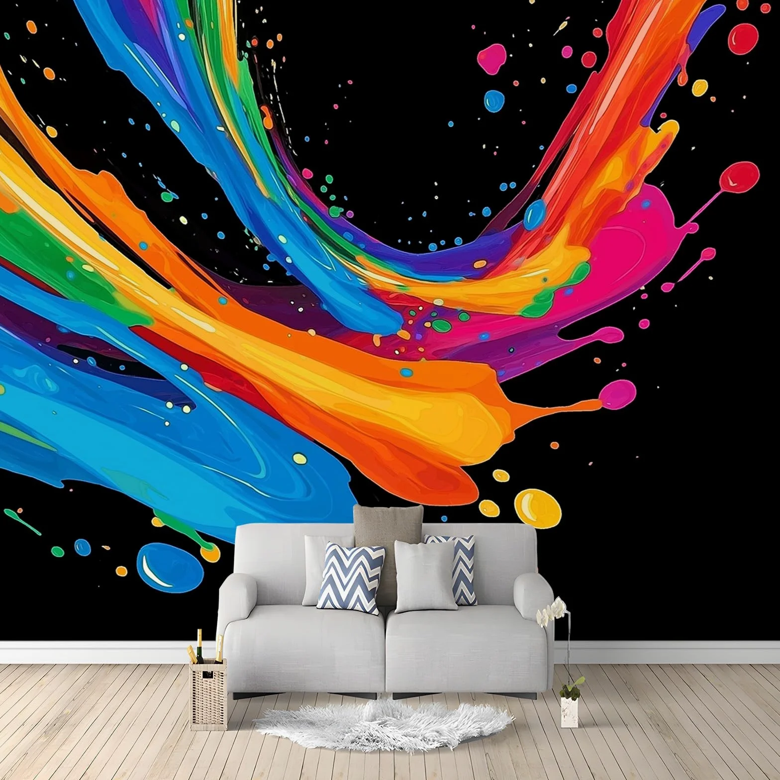 Tapeta 3D farba kolor 250 x 175 cm plakat duży mural fototapeta, DIY sztuka ścienna mural do salonu sypialni biura wystrój domu